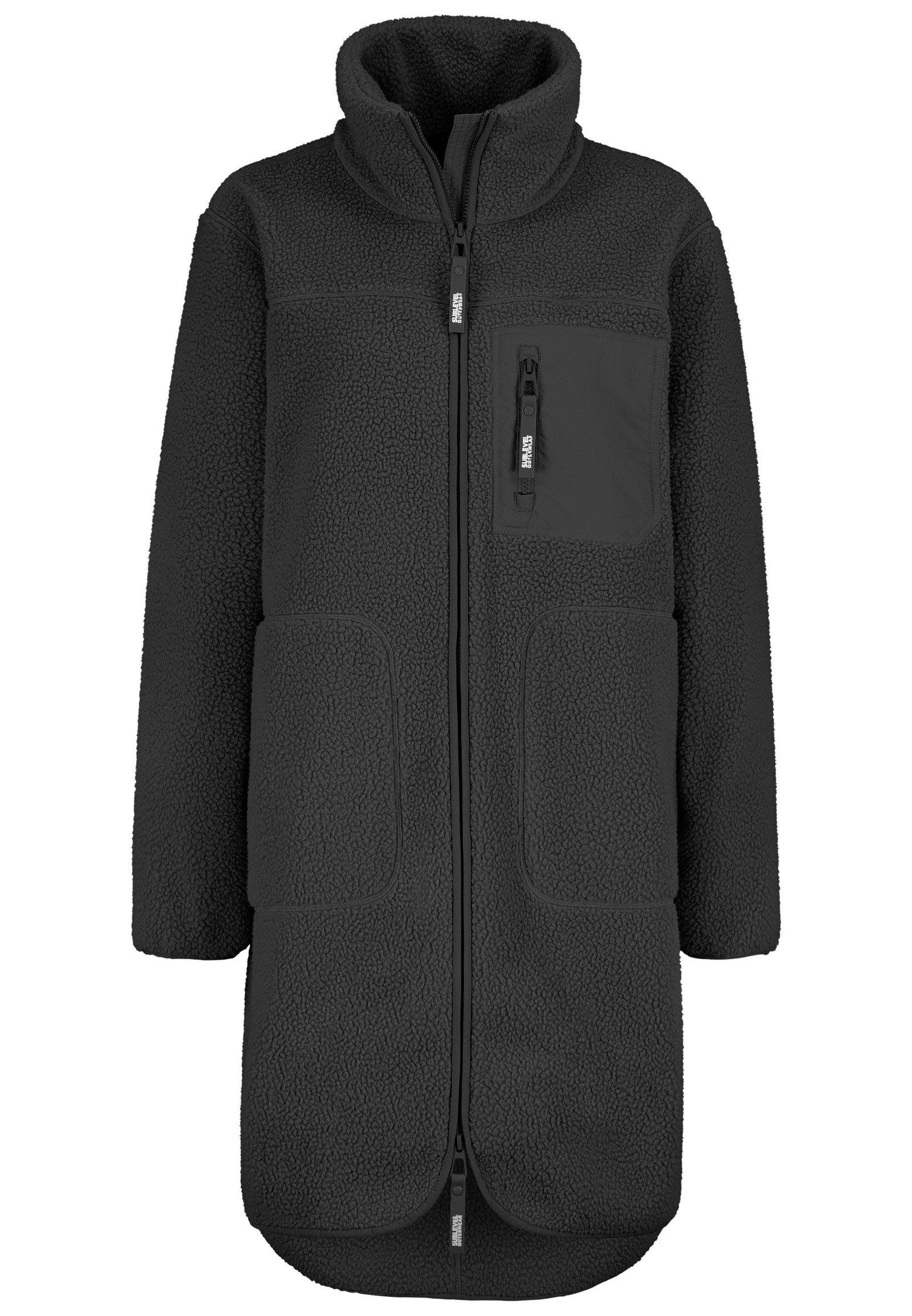 SUBLEVEL Fleecejacke Damen Leo Teddyfleece Kuschelig Übergangsjacke Jacke O günstig online kaufen