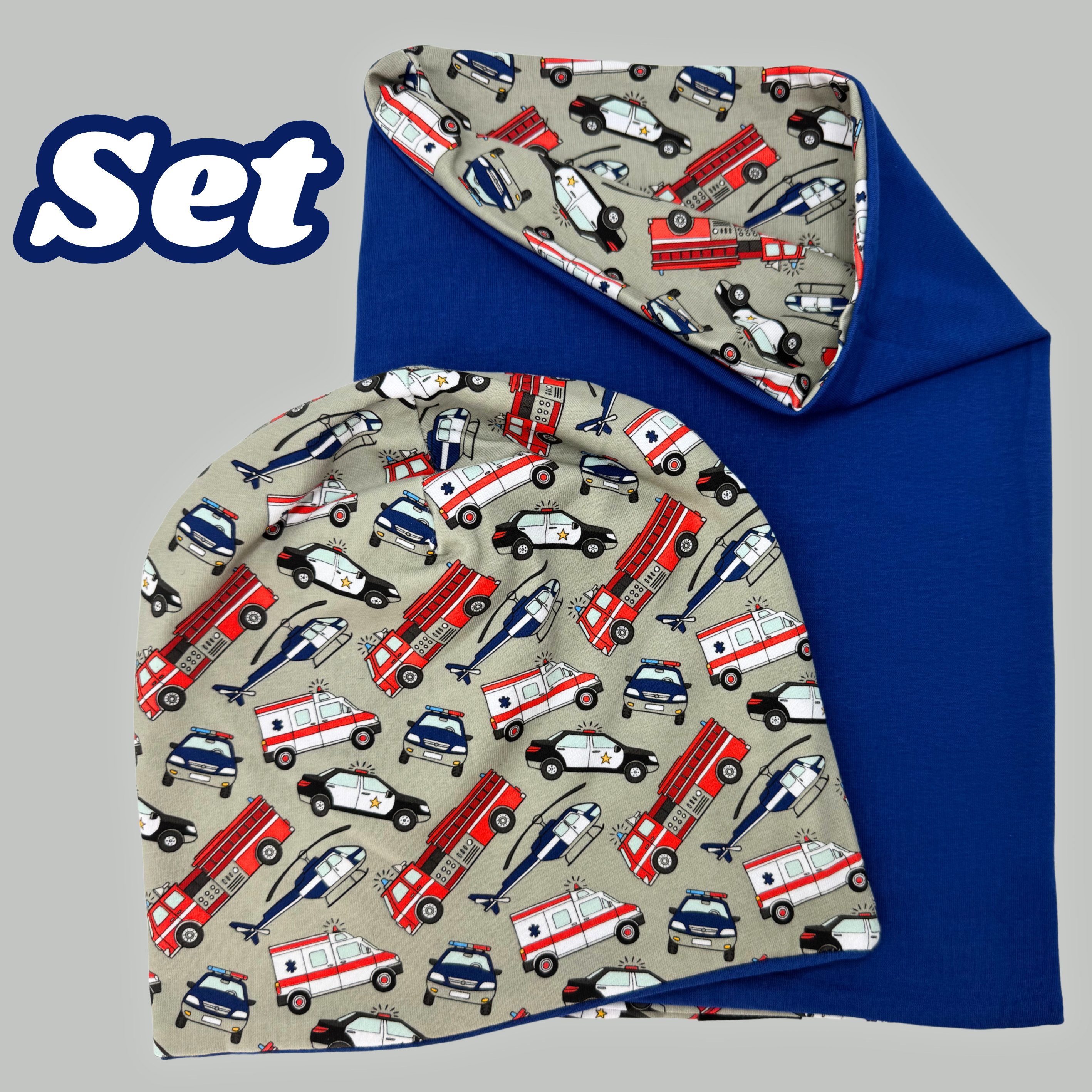 HECKBO Beanie HECKBO Kinder Mädchen Jungen Beanie Mütze & Loop-Schal Set – Bild 5 von 5