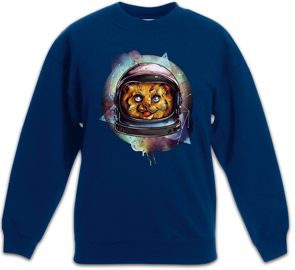 Sweatshirt Space Cat I Kinderpullover Raumfahrt Astronaut Katze Kitty Kitten Love
