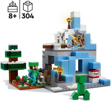 LEGO® Konstruktionsspielsteine Die Vereisten Gipfel (21243), LEGO® Minecraft, (304 St), Made in Europe