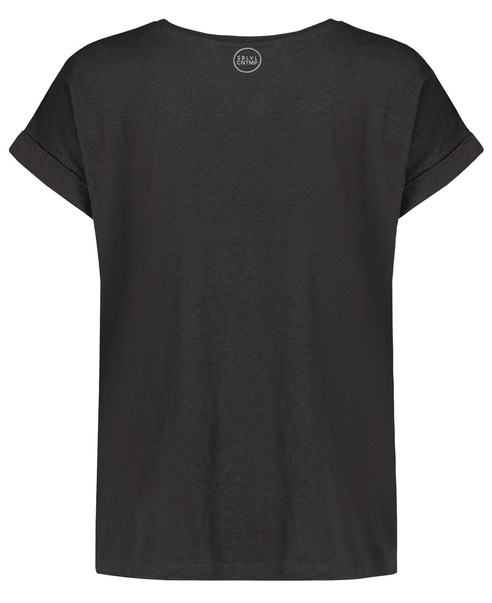 SUBLEVEL T-Shirt Damen Shirt Turn-Up Ärmel Weiches Basic Shirt Rundhals Kur günstig online kaufen