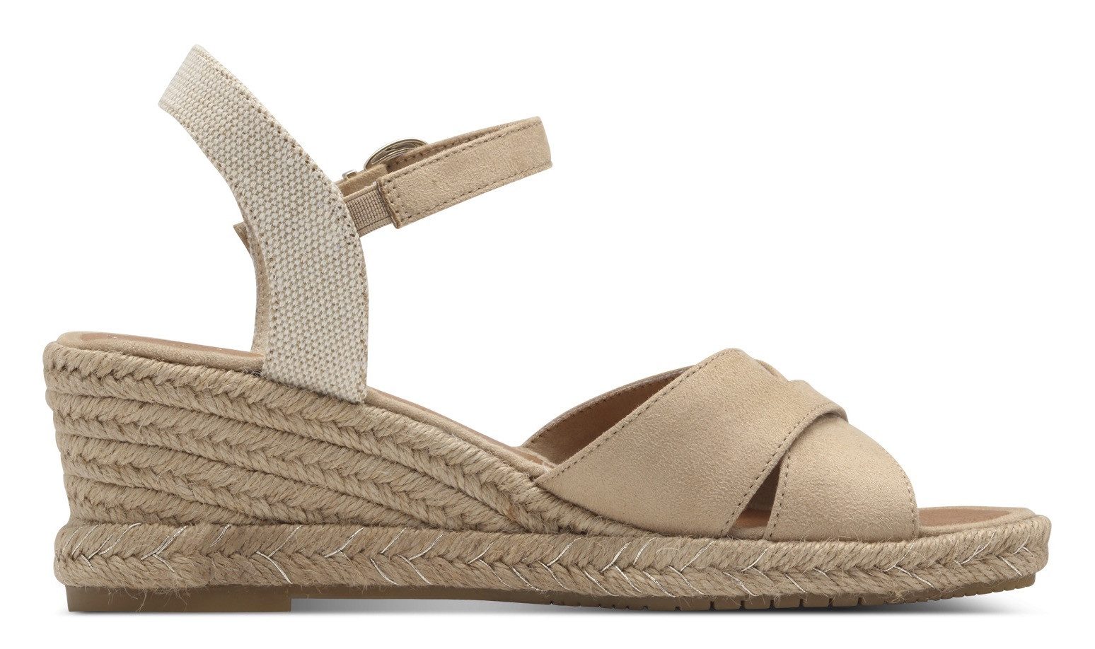 Tamaris Keilsandalette, Riemchensandale, Sommerschuh mit modischer Kreuzbandage