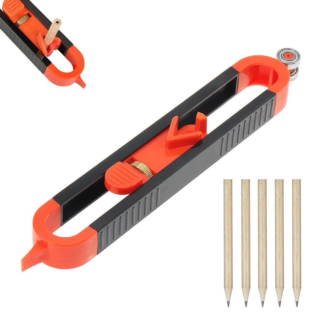Multitool Konturenlehre, Konturenlehre mit Schloss, Verriegelungsmechanismus