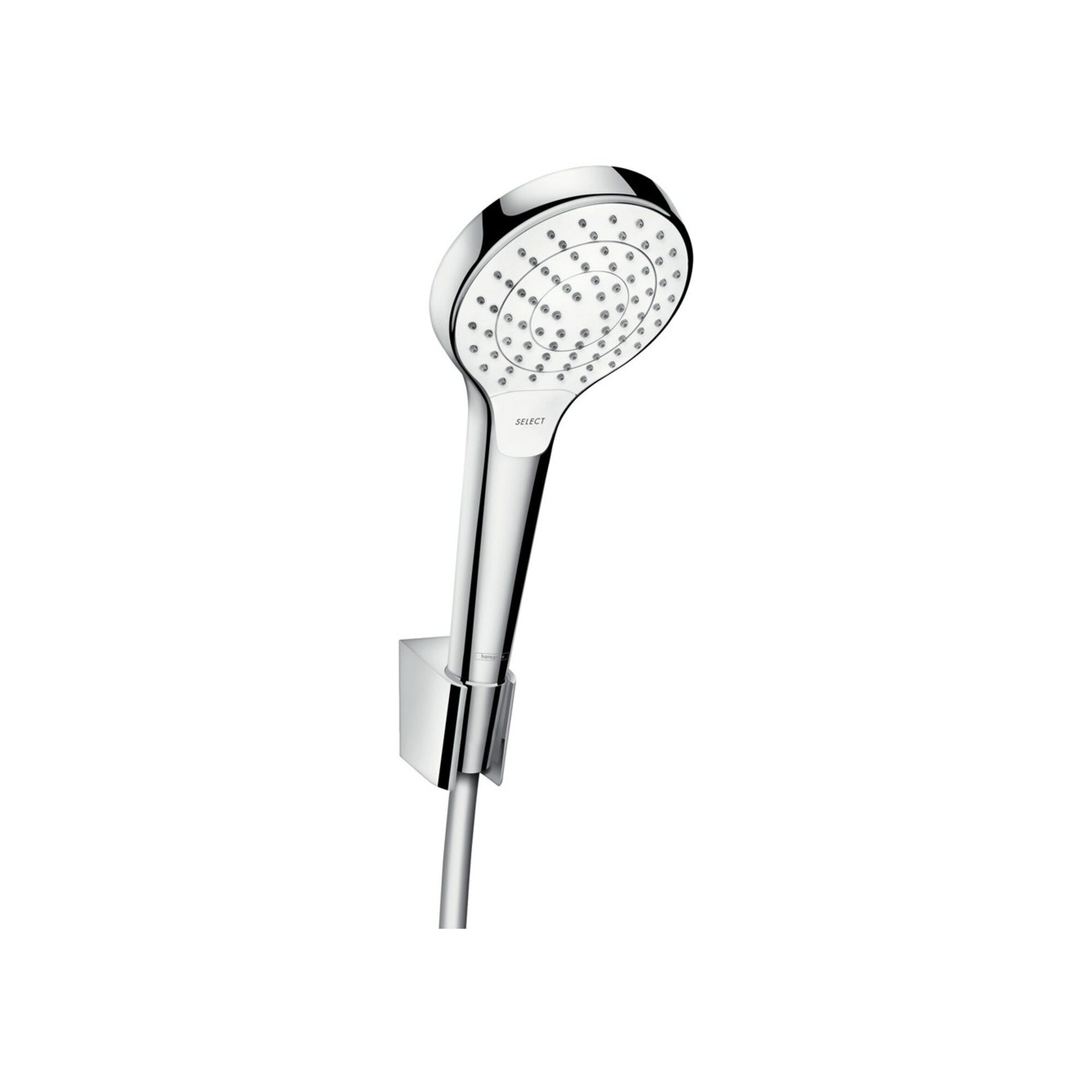 hansgrohe Badarmatur hansgrohe Brausehalter-Set Croma Sel. S Vario 1250mm Brauseschlauch, w