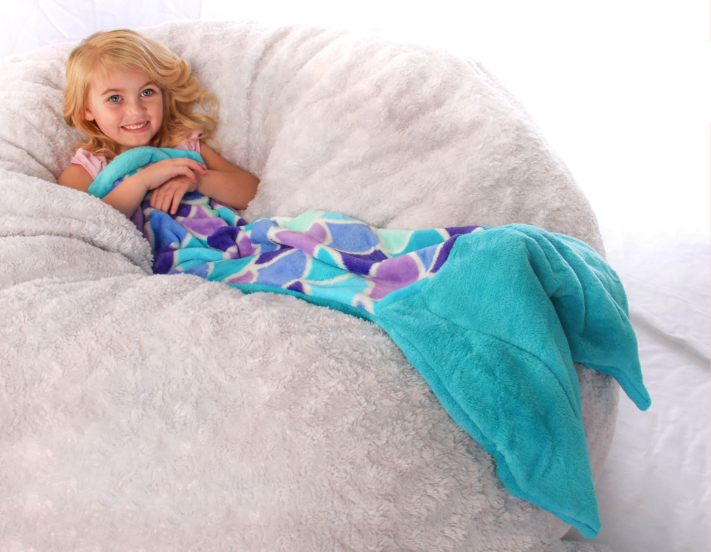 Kinderdecke Cuddle Tails Meerjungfrauendecke AQUA DREAM (grün), Fin Fun – Bild 3 von 3