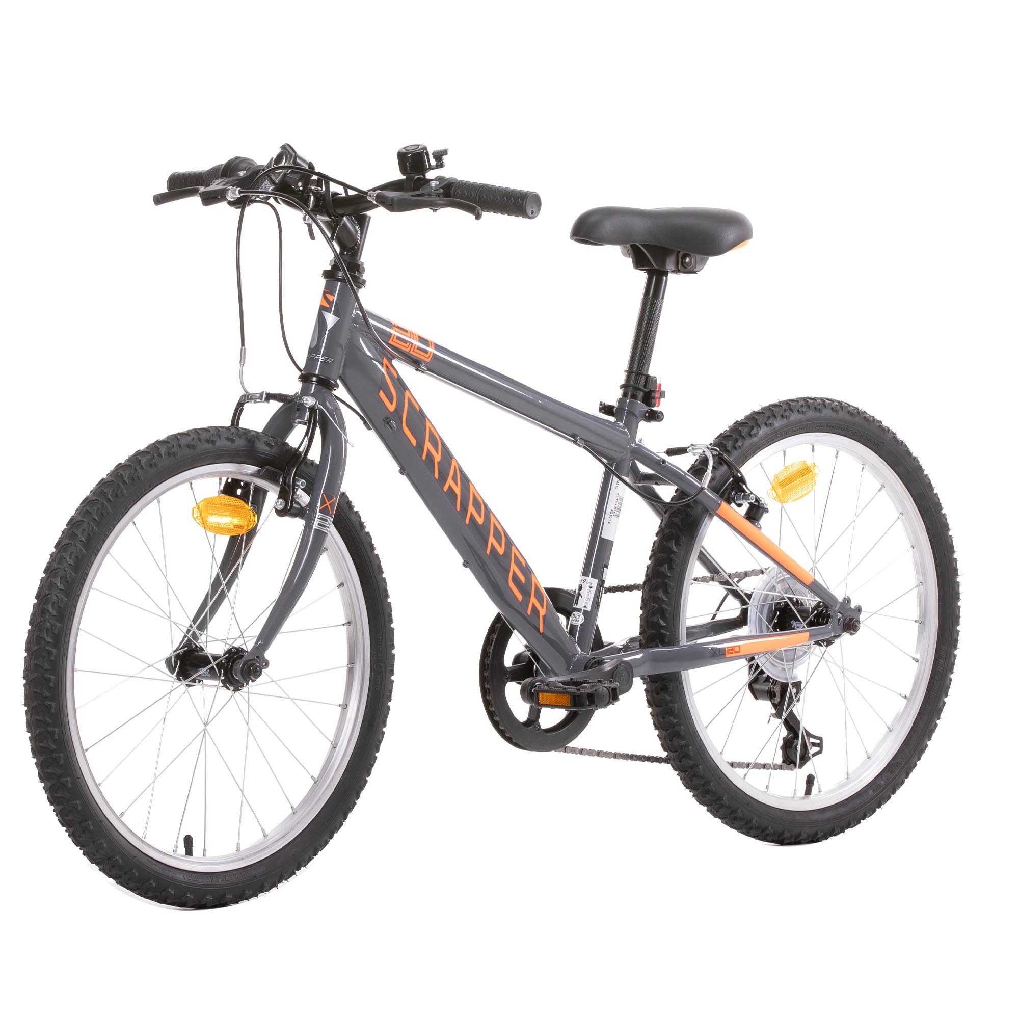 Scrapper Jugendfahrrad MTB20, 6 Gang Shimano TY21 Schaltwerk, Kettenschaltung, 6 Gänge, stabiler Rahmen und sportliches Design für Kinder.