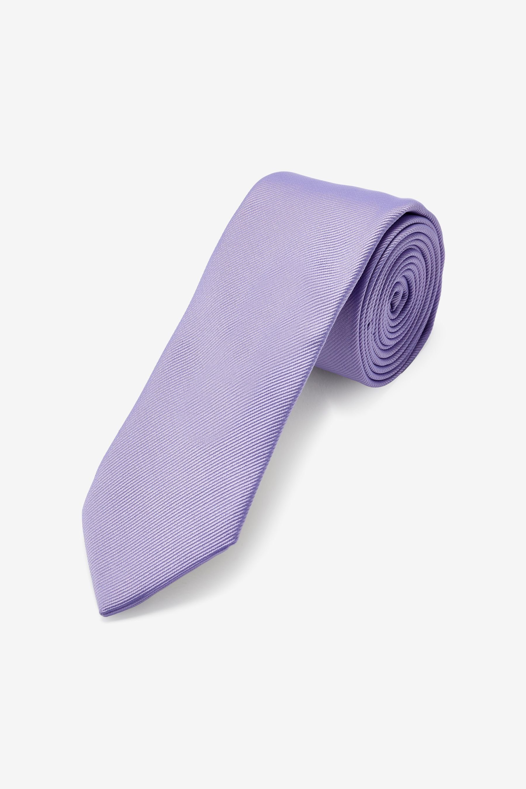 Next Krawatte Lilac Twill-Krawatte Schmale (1-St) Purple