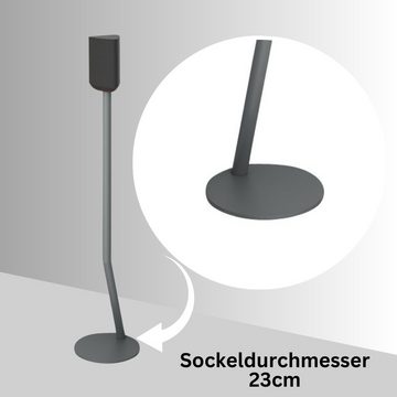 wissmann raumobjekte Elegantes Lautsprecherständer-Set aus Edelstahl (2 Stück) Lautsprecherständer, (stilvoller Lautsprecher Standfuß, Made in Germany)