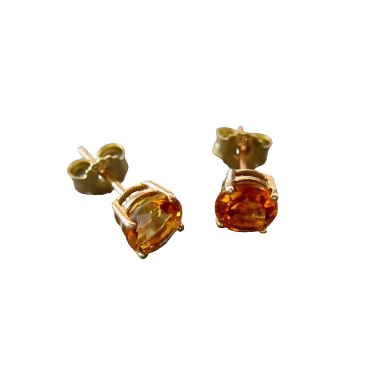 Paar Ohrstecker 585er mit Goldschmuck NICEANDnoble Edelstein Ohrstecker 585er Gelbgold Citrin,