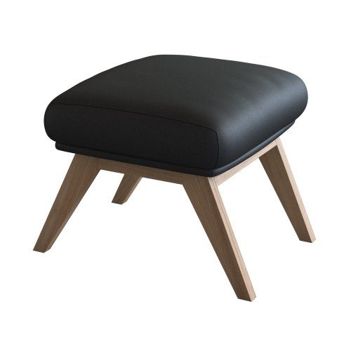 FLEXLUX Polsterhocker Adria, Fuß Eiche, Fußhocker für Ohrensessel