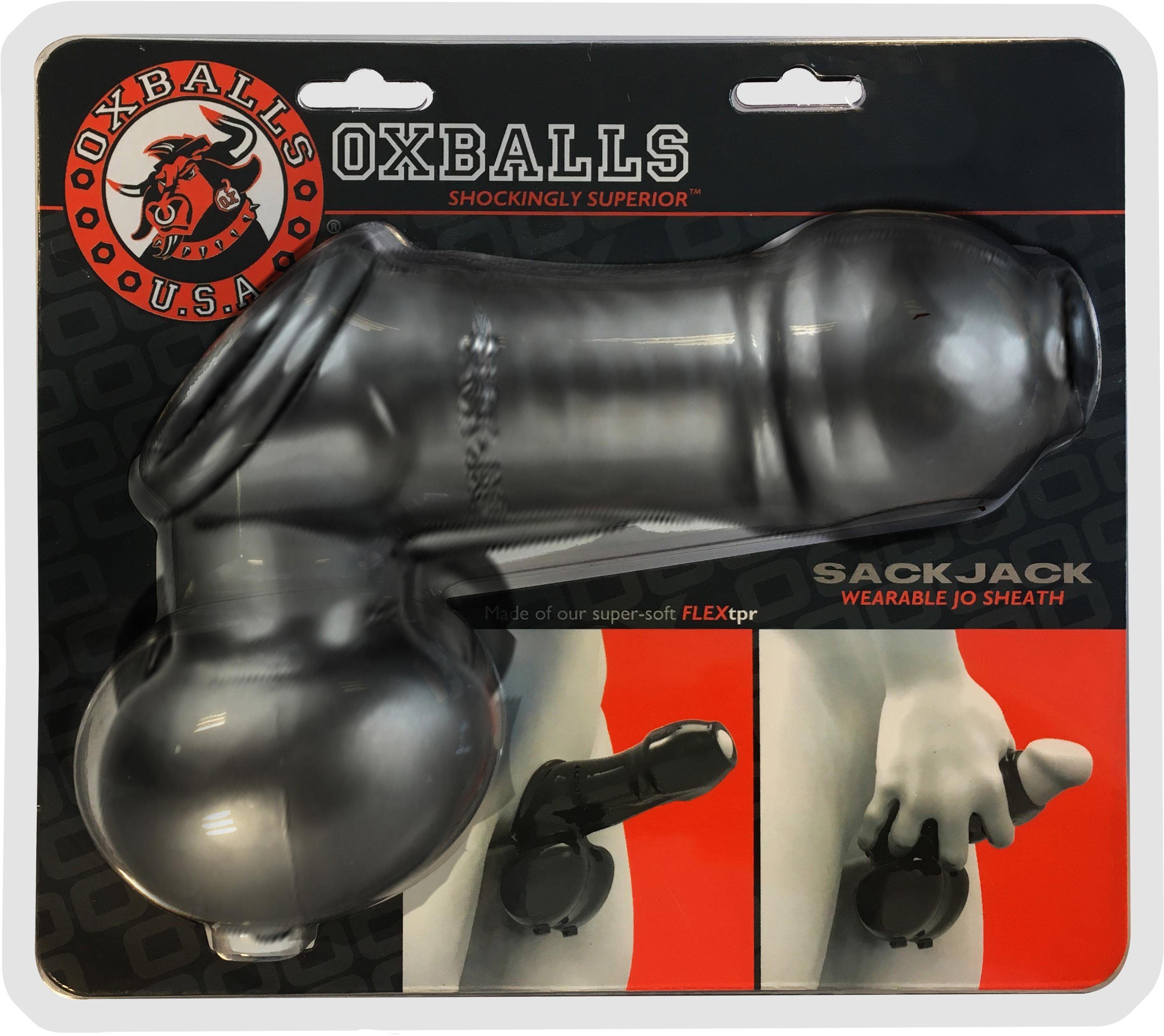 Oxballs Penishülle SACKJACK Jackoff Sheath Manschette für Penis und Hoden Steel