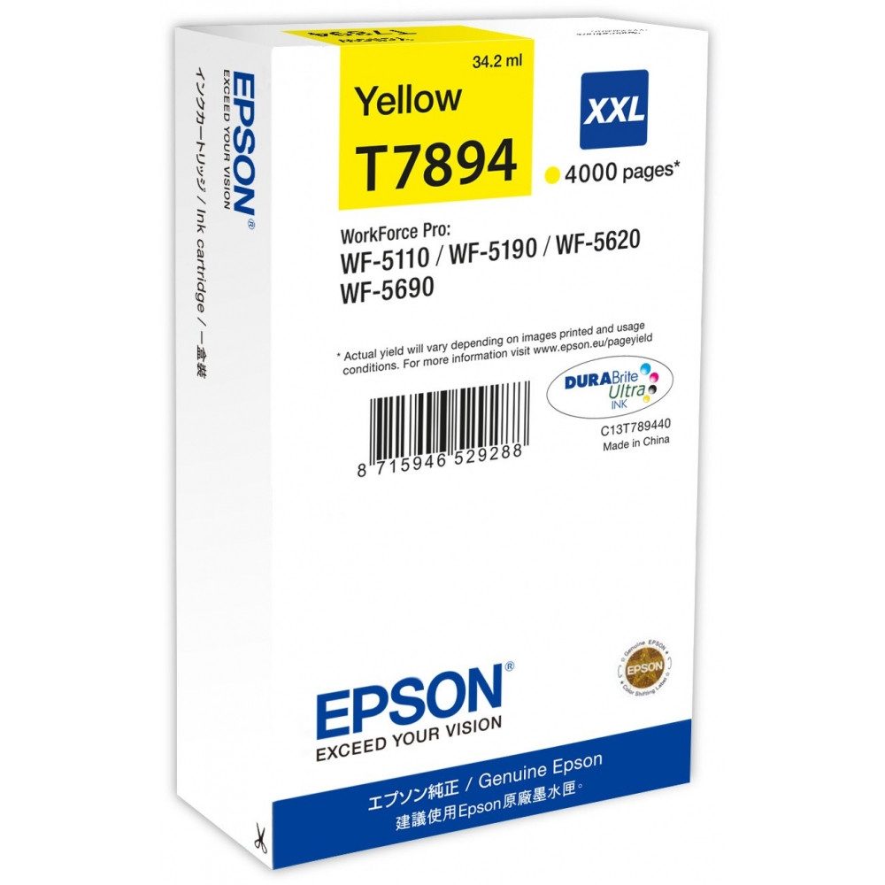 Epson Epson T789440 XXL Tintenpatrone gelb für Drucker. Tintenpatrone (Hohe Seitenleistung 4000 Seiten)