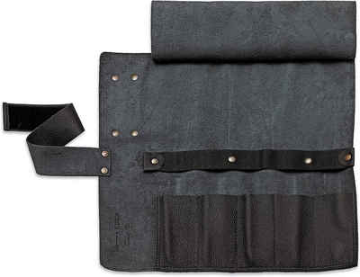 F. DICK Messertasche F.DICK Leder Rolltasche ohne Bestückung schwarz, ausgerollt 47x45cm -