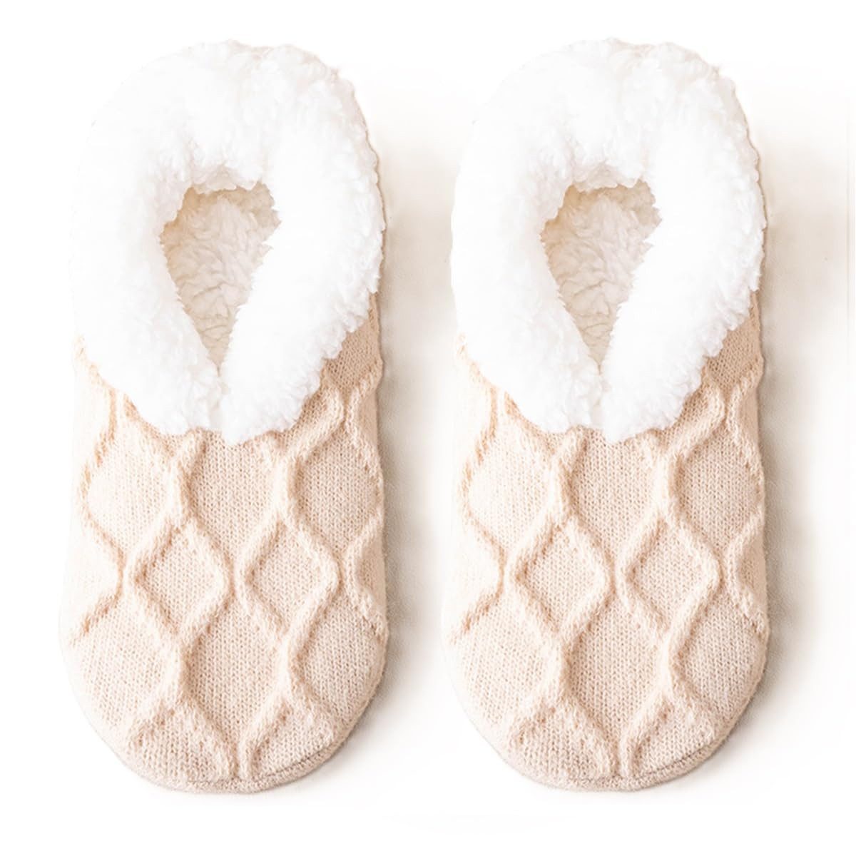 Coonoor Haussocken Warme Damen Haussocken – Flauschige Winter Slipper Socken (1-Paar) Kuschelig, weich gefüttert, Einheitsgröße