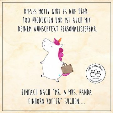 Mr. & Mrs. Panda Thermoflasche Einhorn Koffer - Weiß - Geschenk, Einhorn Deko, Trinkflasche, Unicorn, Einzigartige Geschenkidee