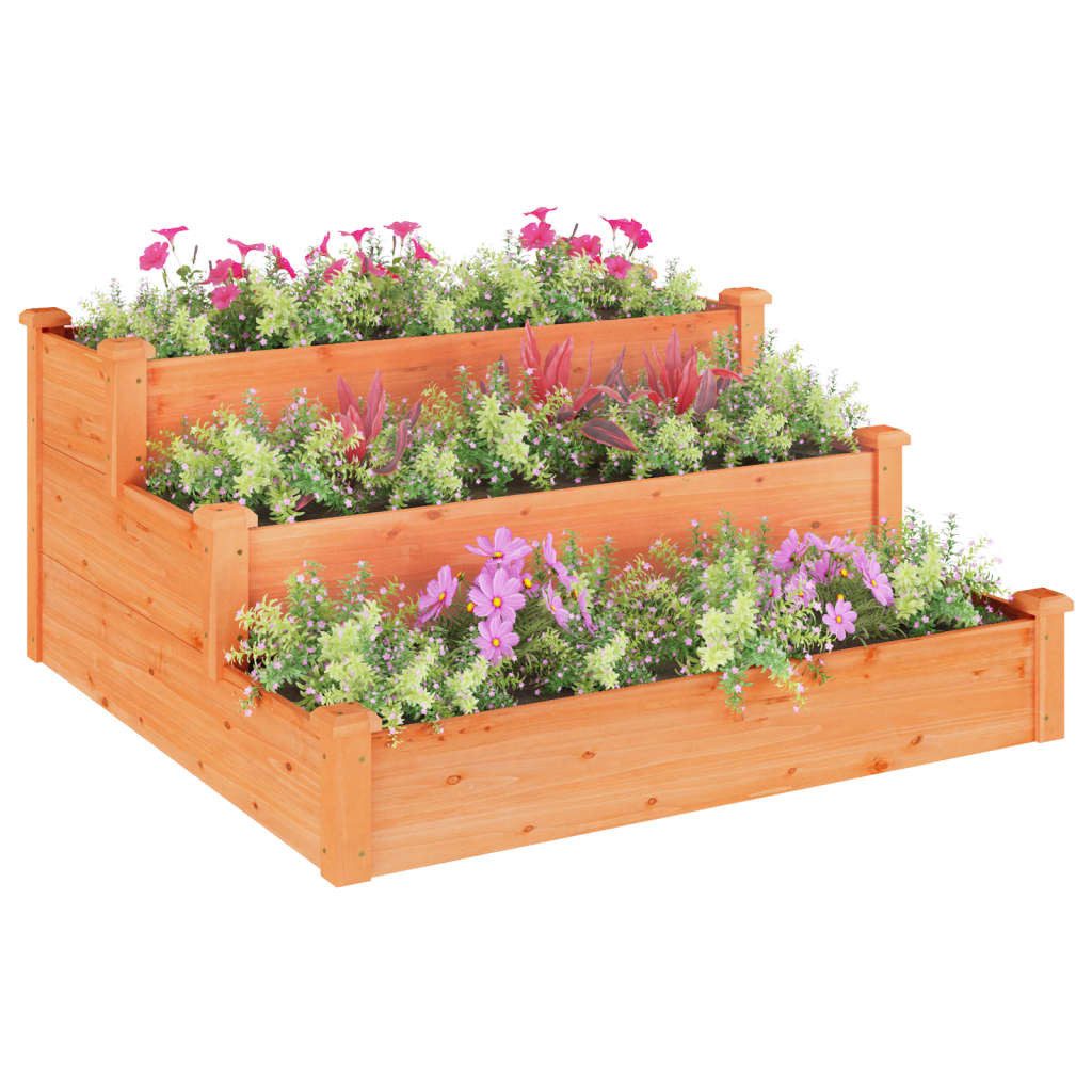Thumbnail - vidaXL Hochbeet Hochbeet Braun 120x120x56 cm Massivholz Tanne (1 St)