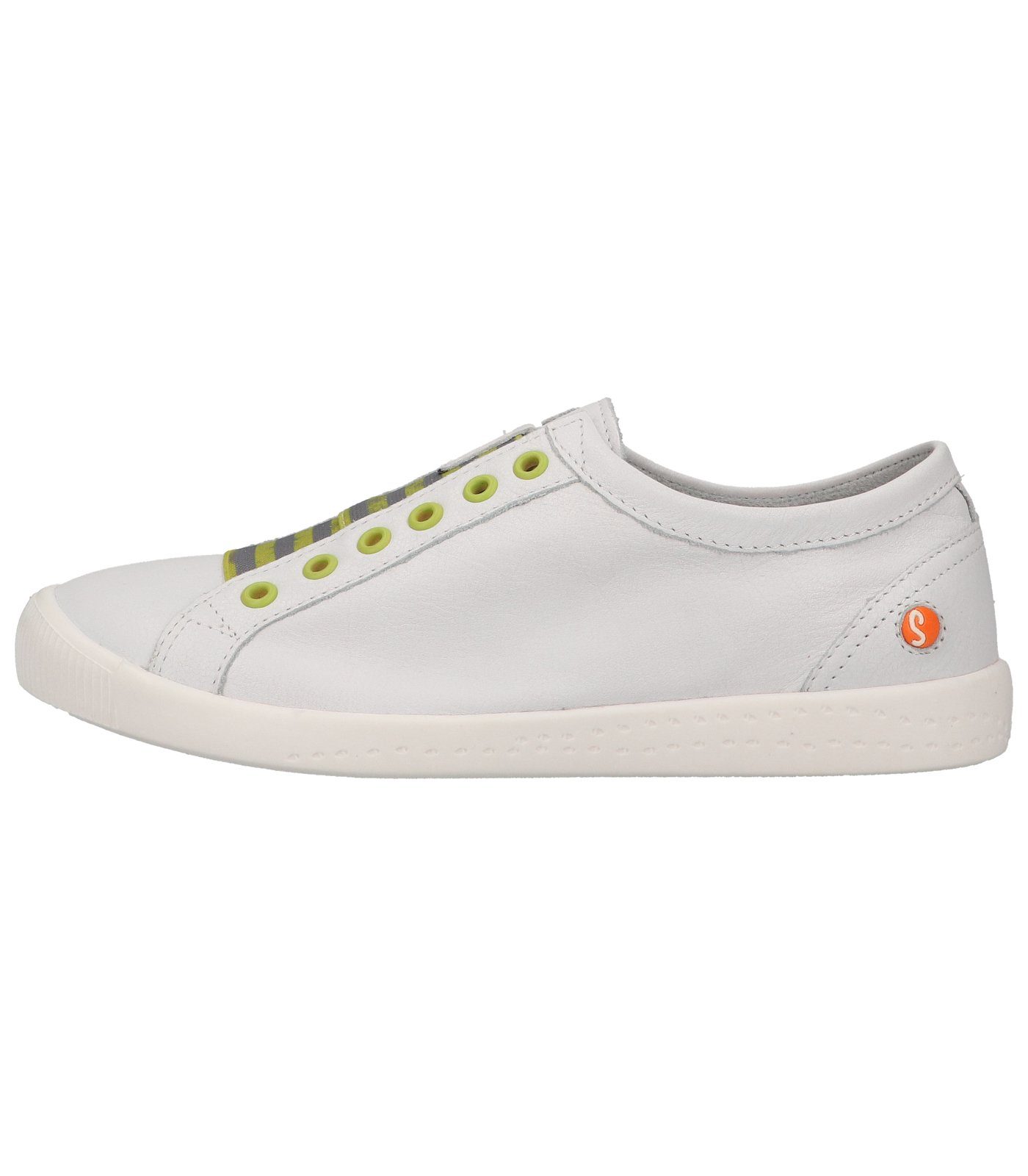 Gelb Leder softinos Sneaker Weiß Sneaker