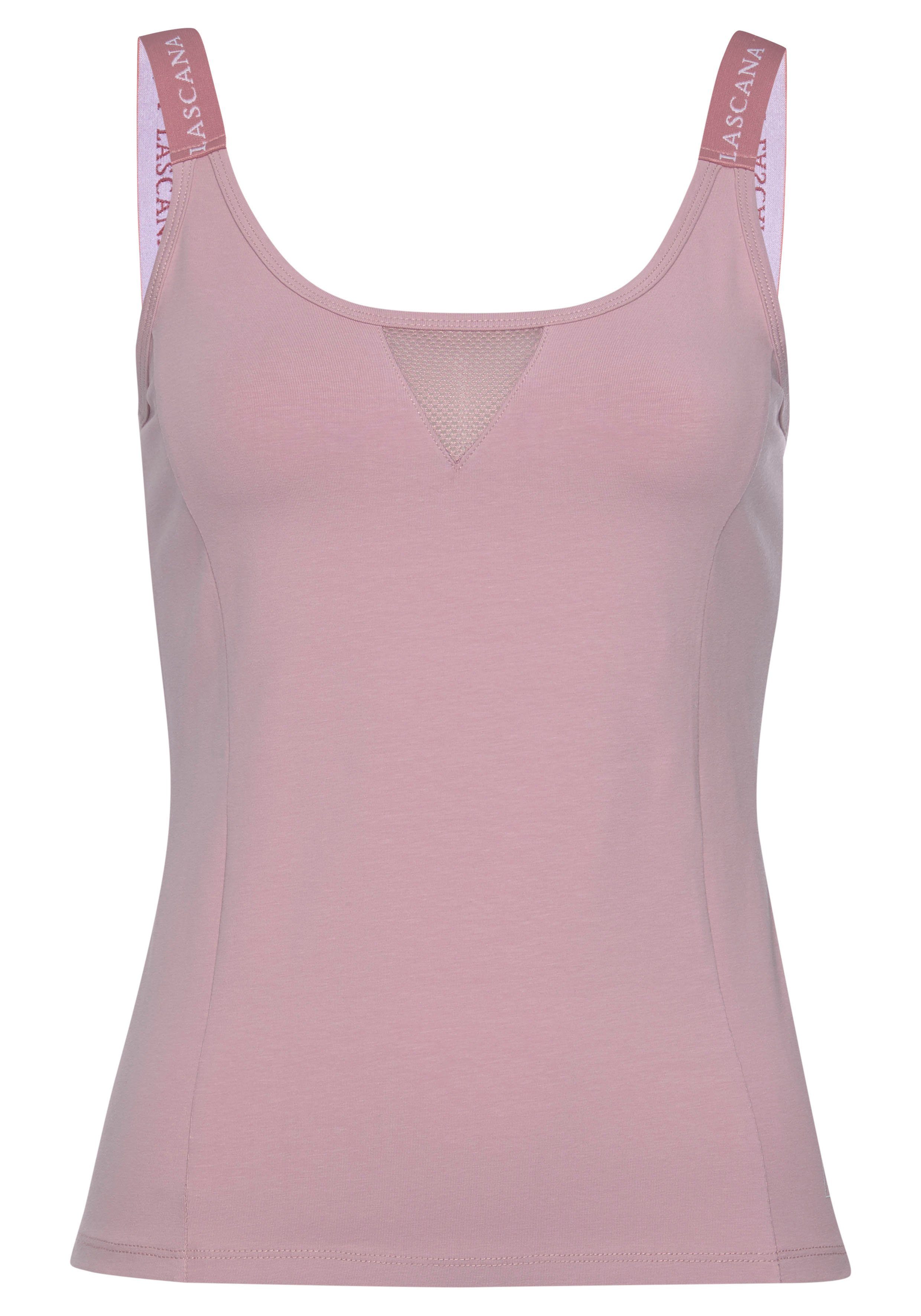 LASCANA ACTIVE Funktionsshirt mit beschrifteten Trägern günstig online kaufen