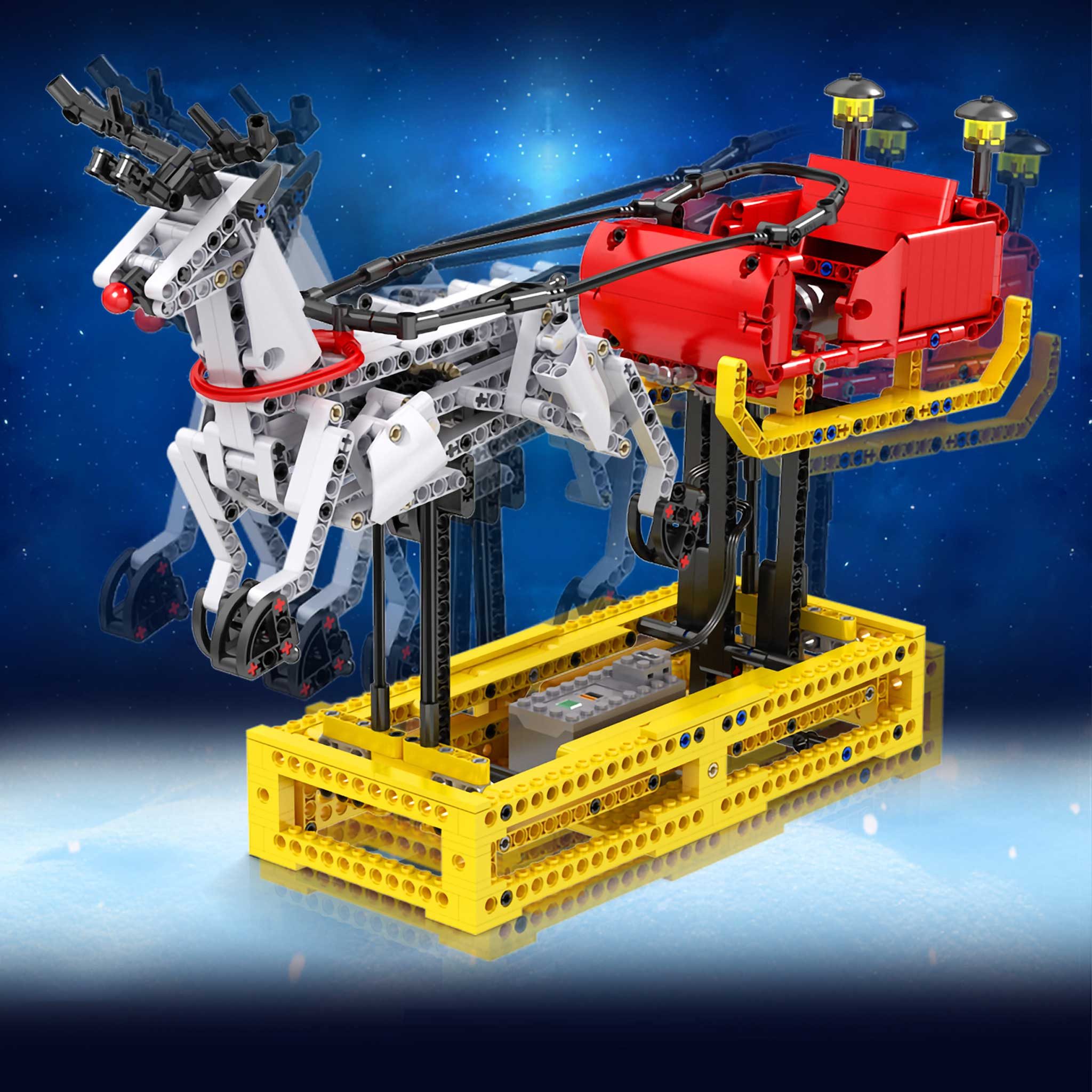 Mould King 10010 - Rentierschlitten (Weihnachtsset) (Mould King) Klemmbausteine Spielbausteine, (788 St)