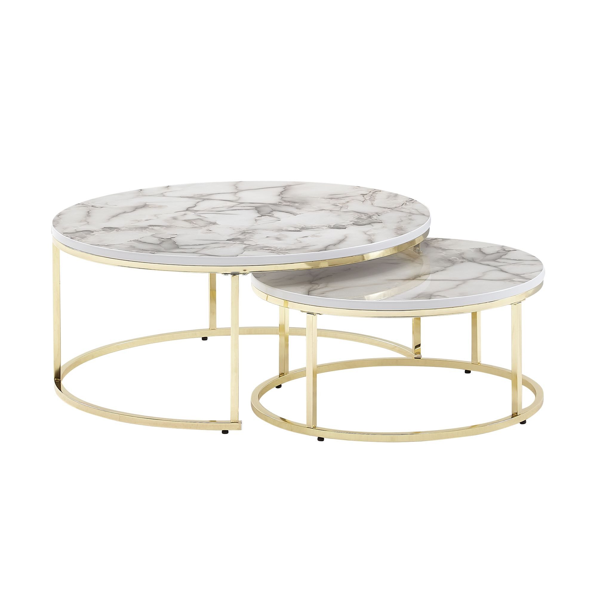 FINEBUY Satztisch FB31316 (2er Set Weiß günstig online kaufen