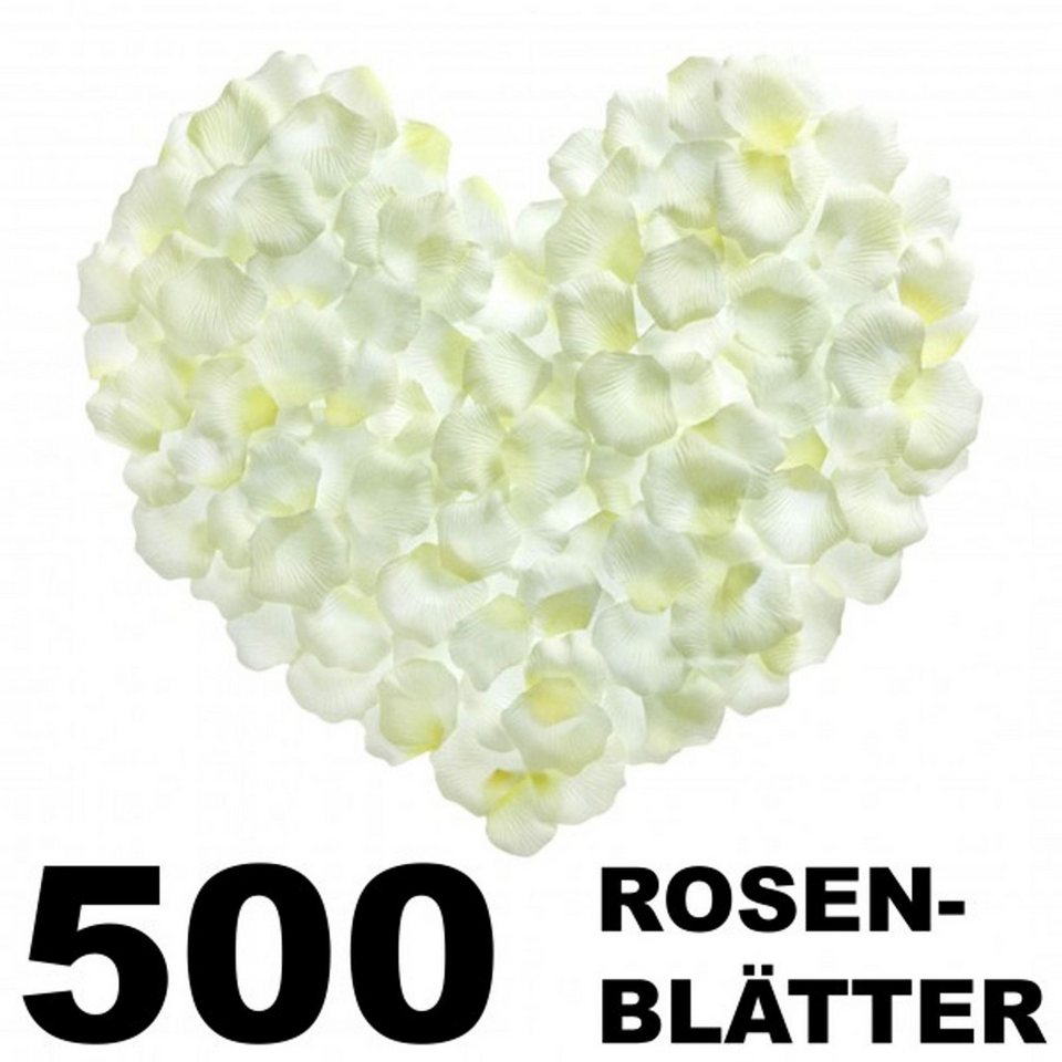 Kunstblume 500 Rosenblätter Rosenblüten Blütenblätter Hochzeit Deko weiß o. rot, Gravidus, künstliche Blume, Deko-Blume