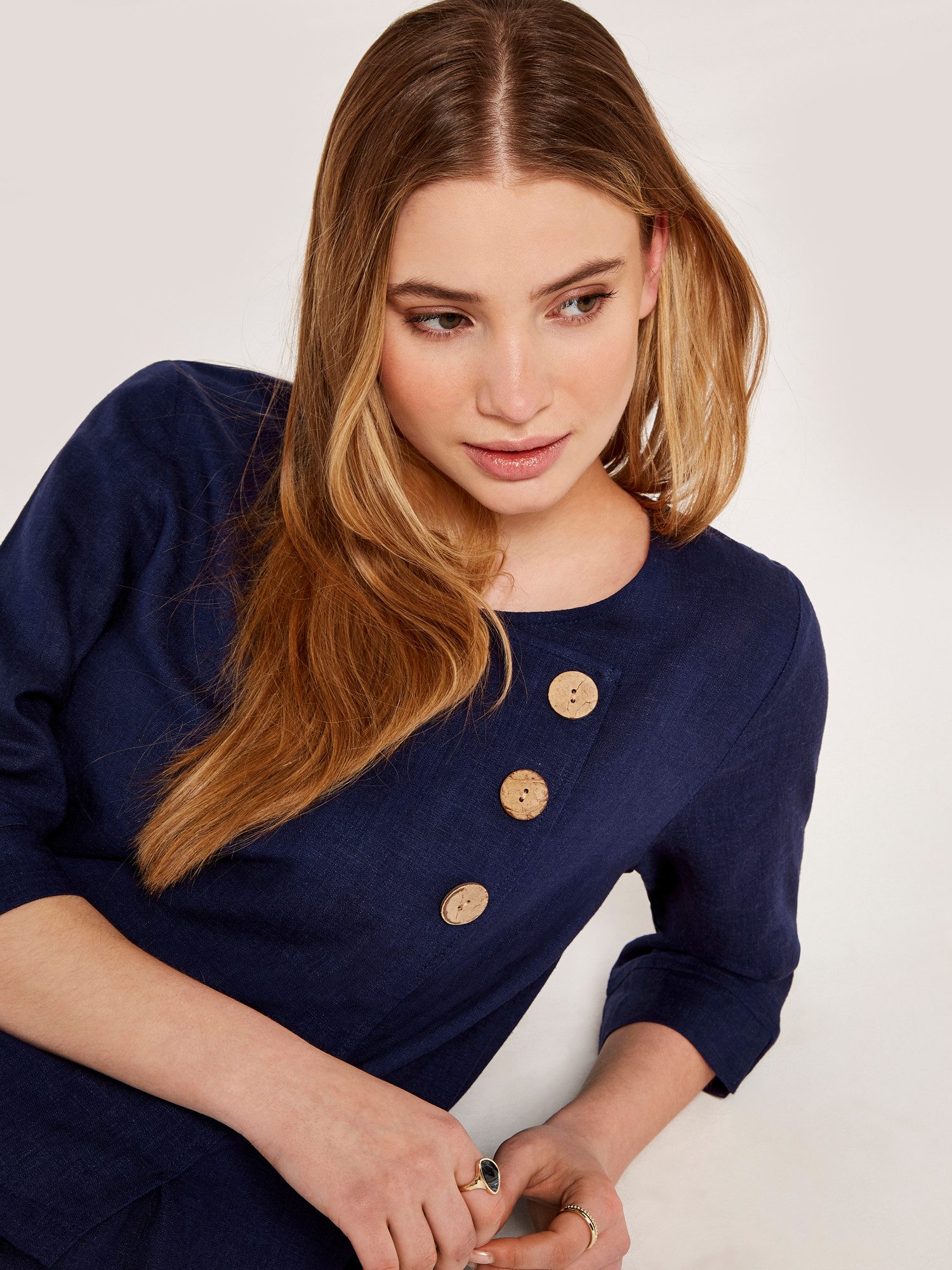 Apricot Klassische Bluse Asymmetrisches Oberteil, mit günstig online kaufen