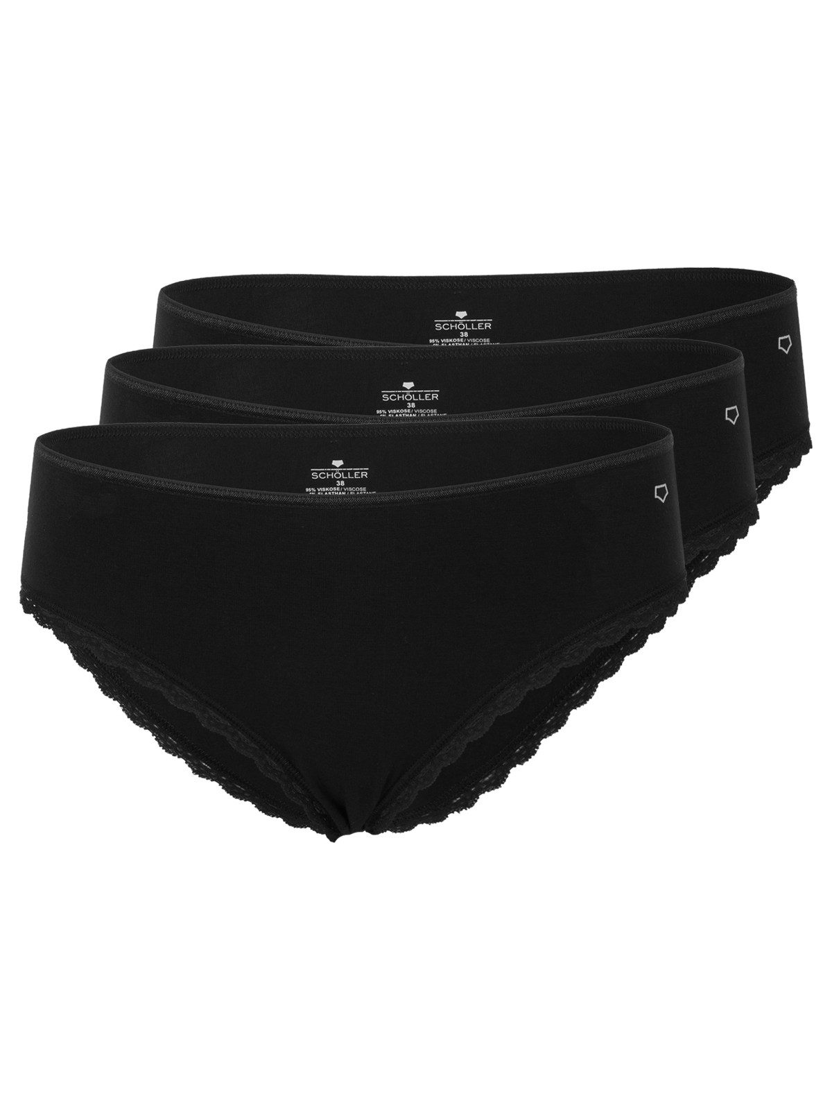 Schöller Hüftslip 3er Pack Damen Hüftslip Viskose (Packung, 3-St) Zwickel