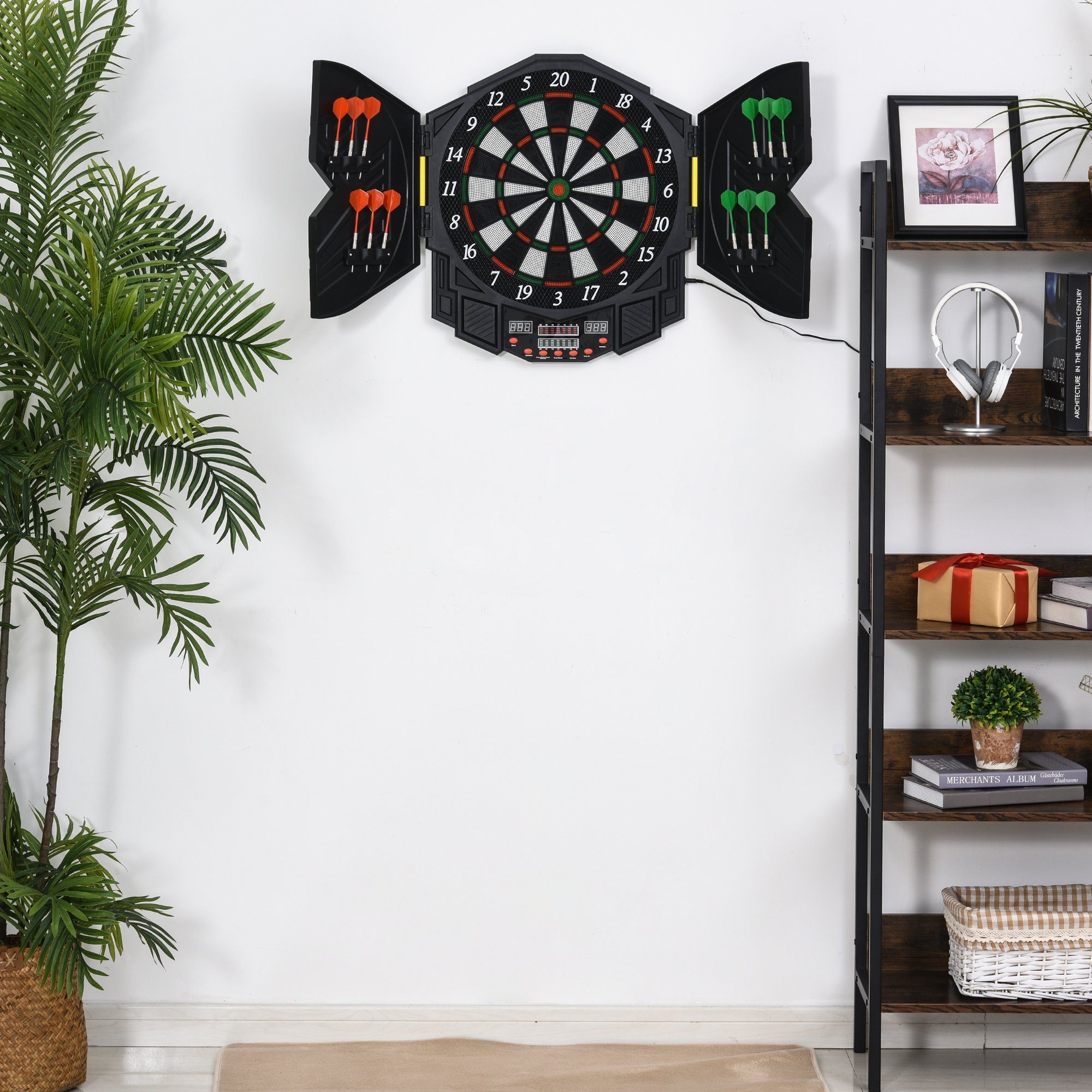 Dartscheibe Dart-set mit Tür LED Anzeige