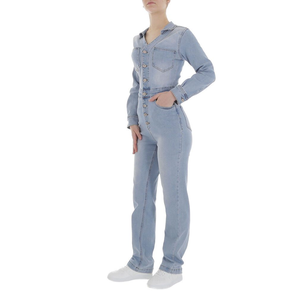 Ital-Design Jumpsuit Damen Freizeit (86746058) Used-Look Stretch Langer Jum günstig online kaufen