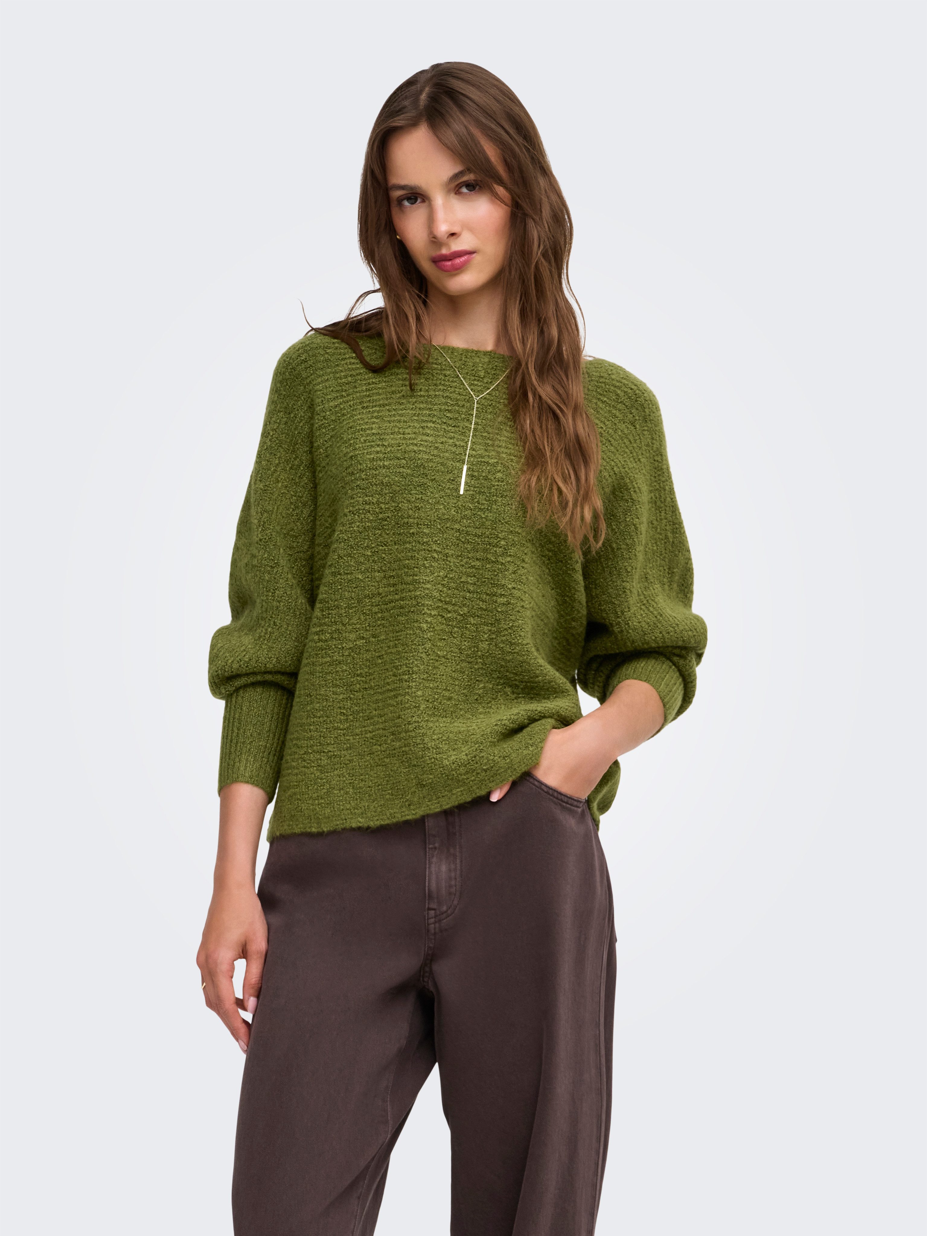 ONLY Strickpullover ONLDANIELLA L/S PULLOVER KNT NOOS Materialmix, regular fit