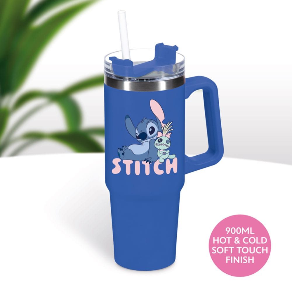 Paladone Coffee-to-go-Becher Lilo & Stitch Trinkbecher To Go Stitch Blue, 1-tlg., Offiziell lizenziert