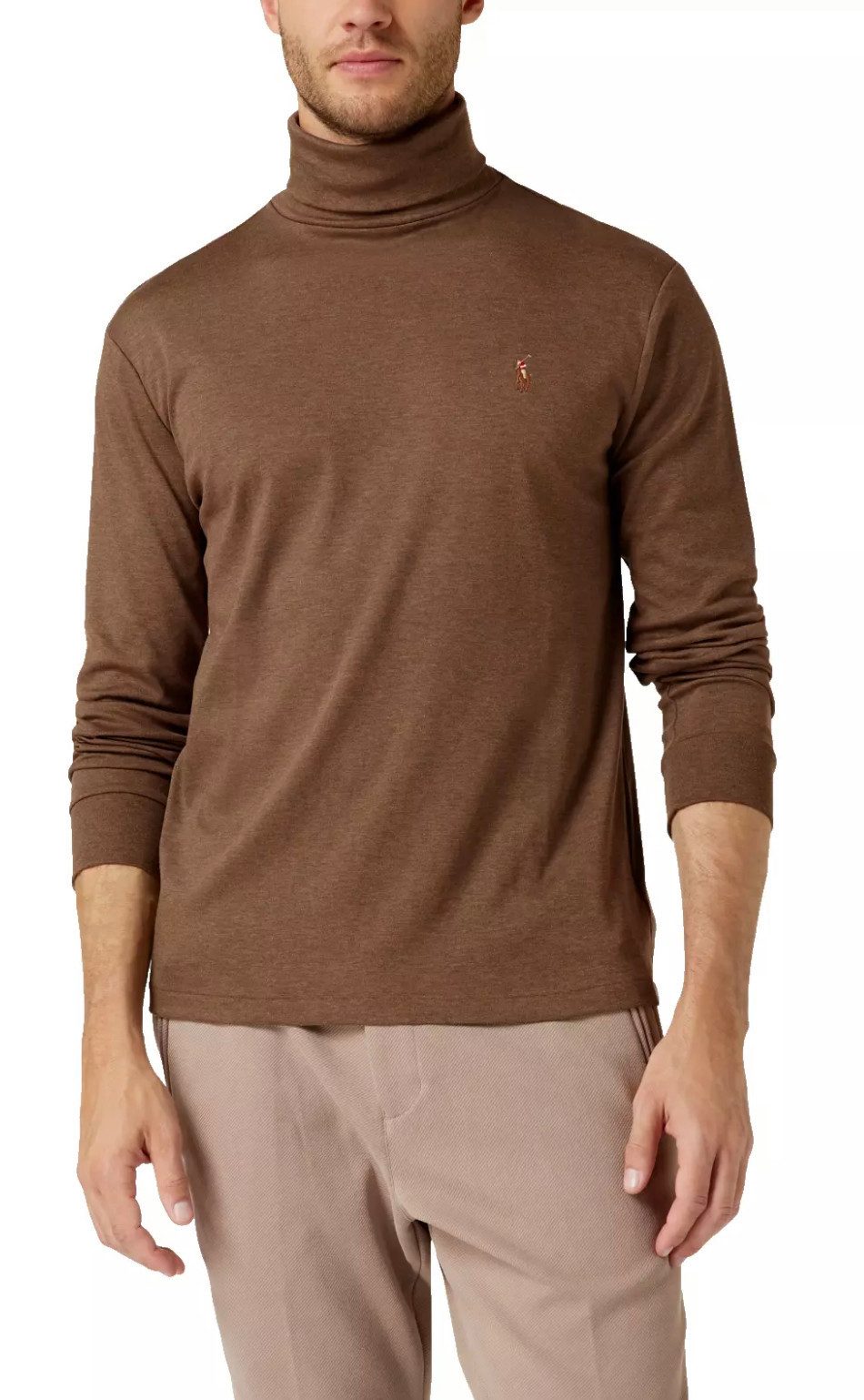 Polo Ralph Lauren Rollkragenshirt Longsleeve Rollkragen Shirt Pullover Custom Slim Fit Dünner, elastischer Jersey - Ärmel mit Bündchen