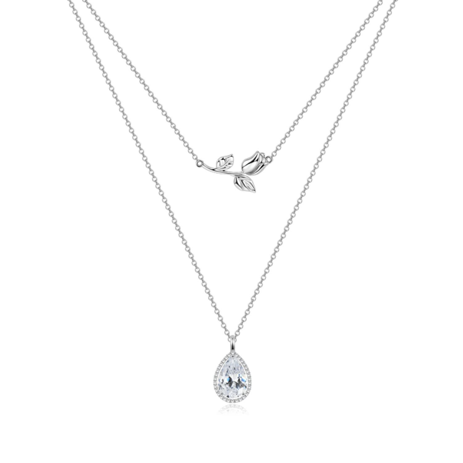 Gnoce Kette mit Anhänger Gnoce Halskette FDN001 Silber