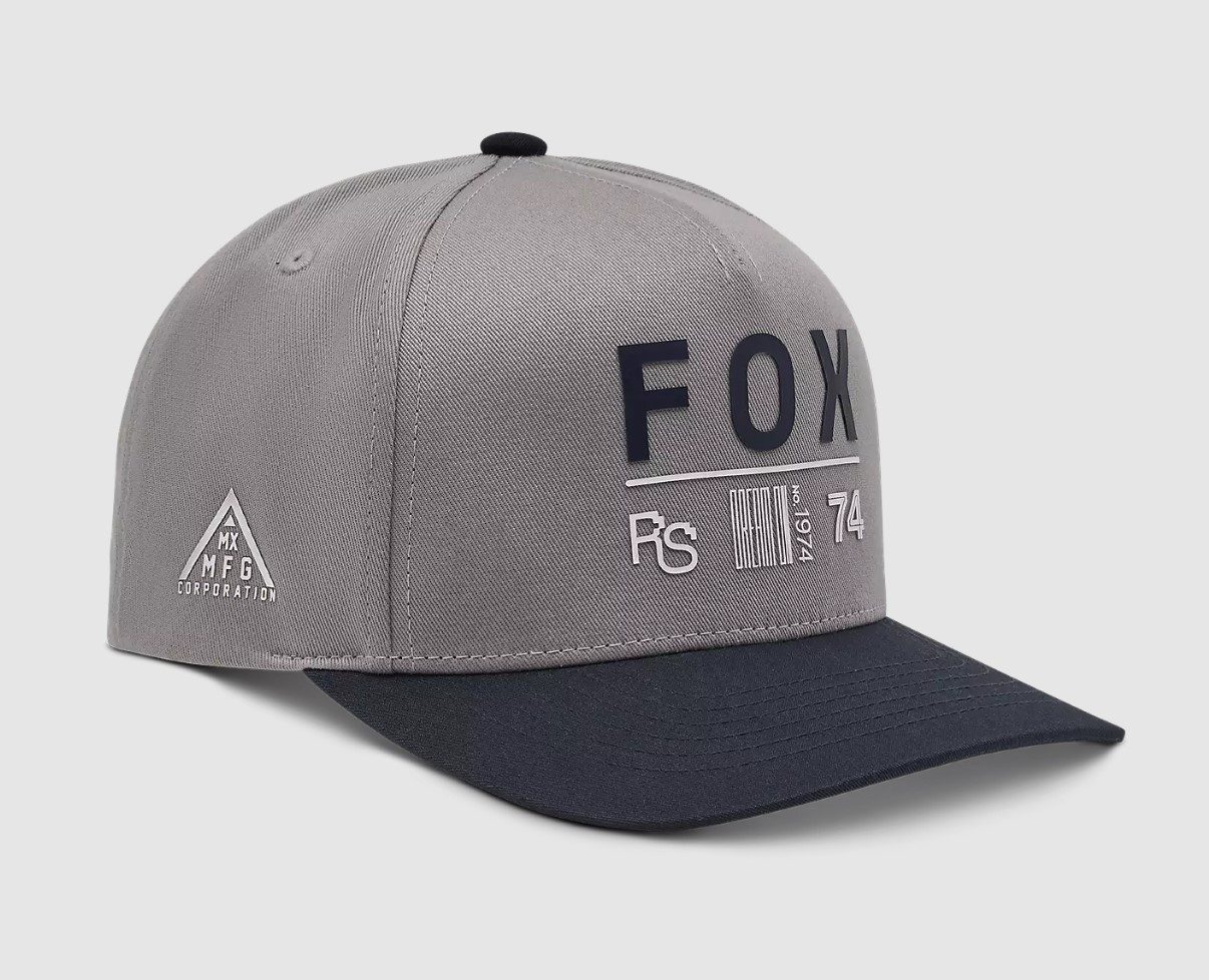 Fox Racing Flex Cap Fox Snapback Kappe Cap Race Spec Grau