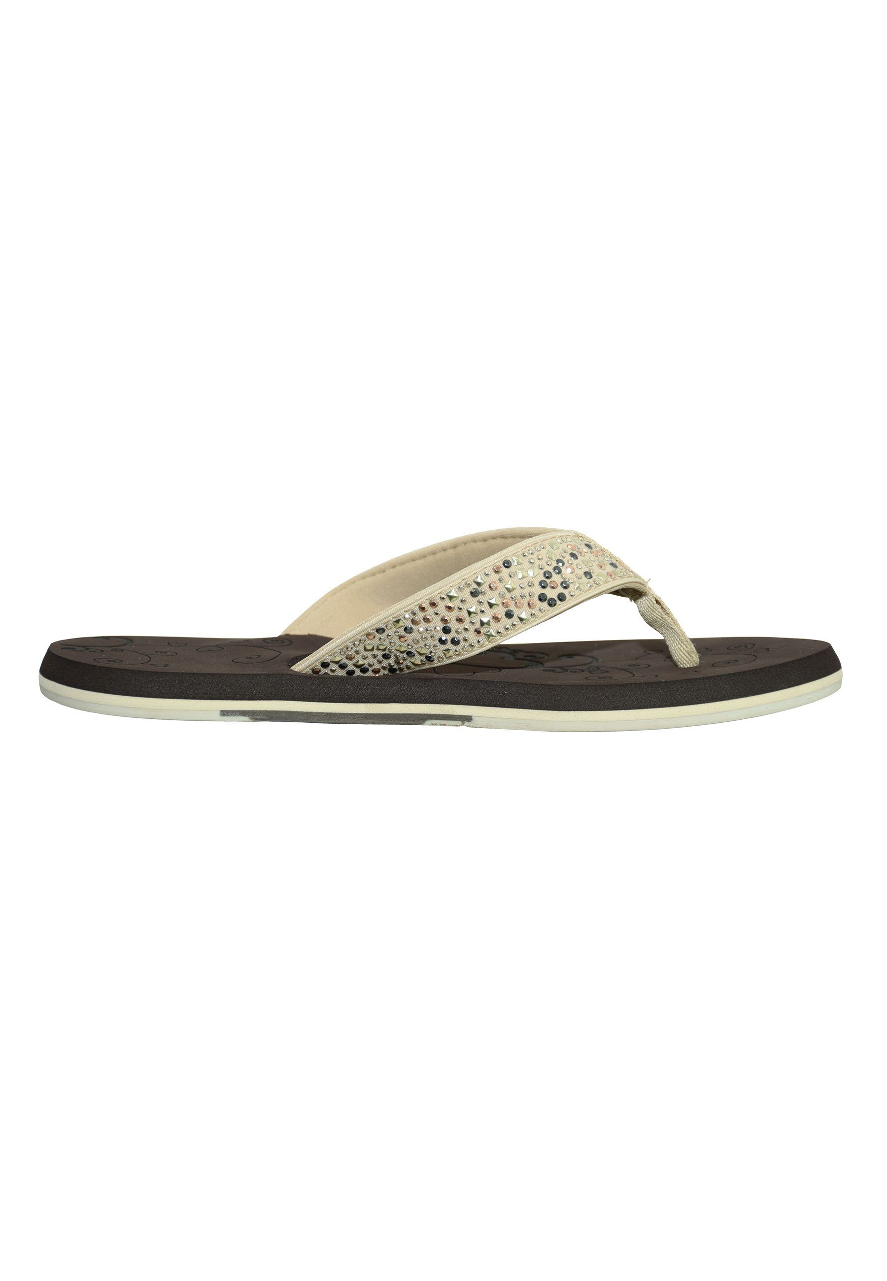 MADSea Midnight Badepantolette Zehentrenner Flip Flop mit Strass
