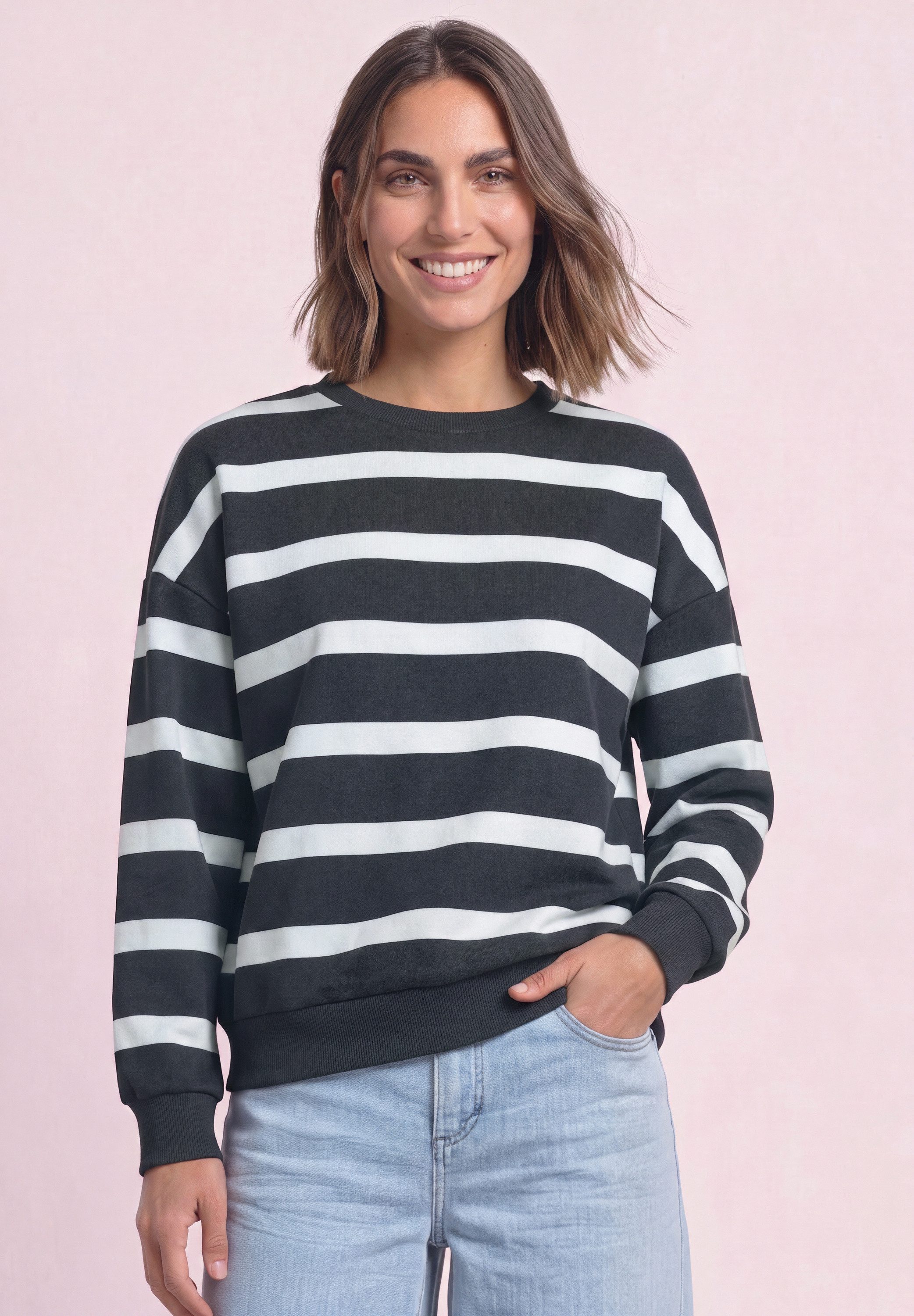 STREET ONE Sweatshirt im Streifen-Design