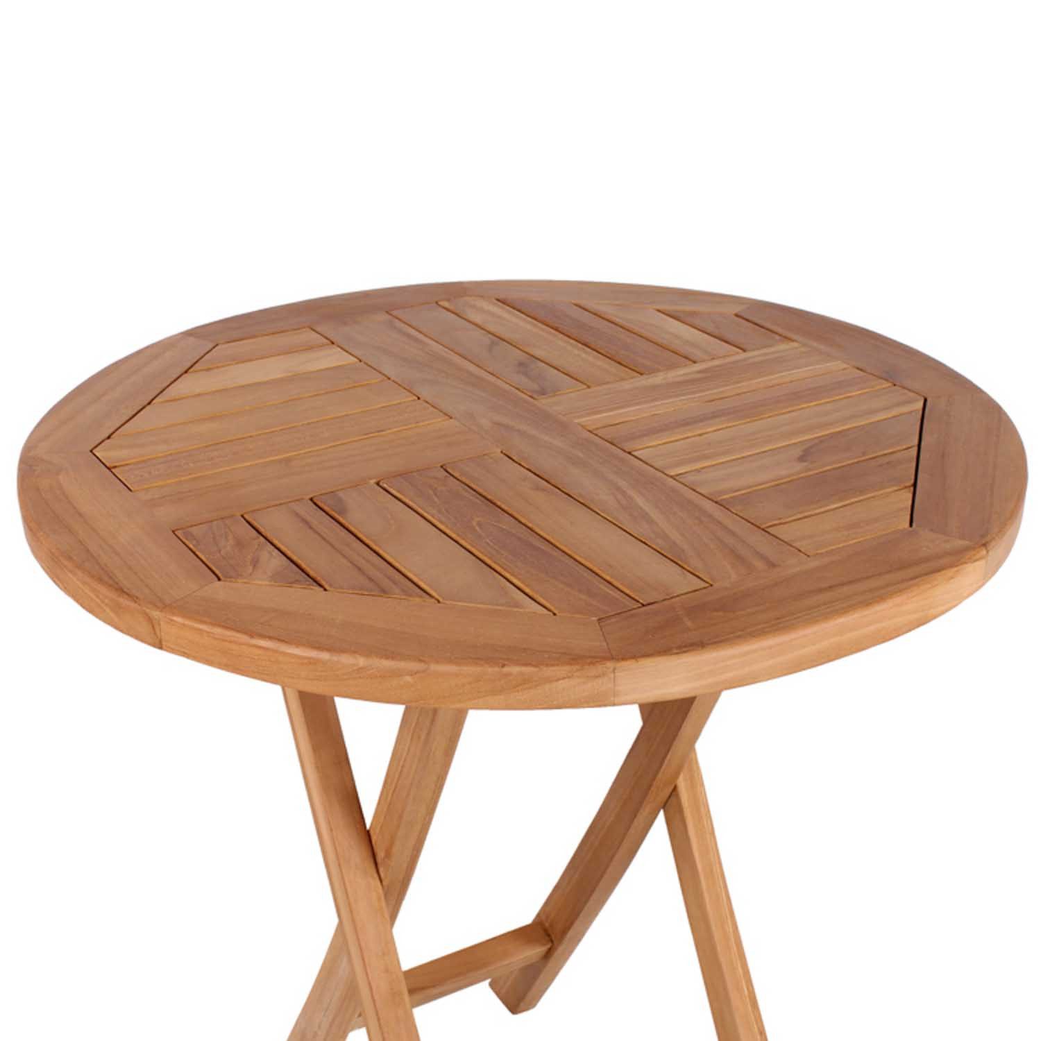 MR.DEKO Gartentisch Sutton Teak Rund 70 günstig online kaufen