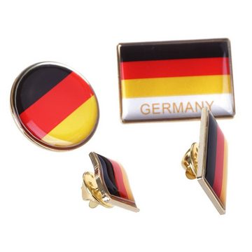 GalaxyCat Pins Anstecker Set Deutschlandfahne, Germany Pin, 4 Stück, Deutschland, Deutschlandfahnen Anstecker, 4 Stück