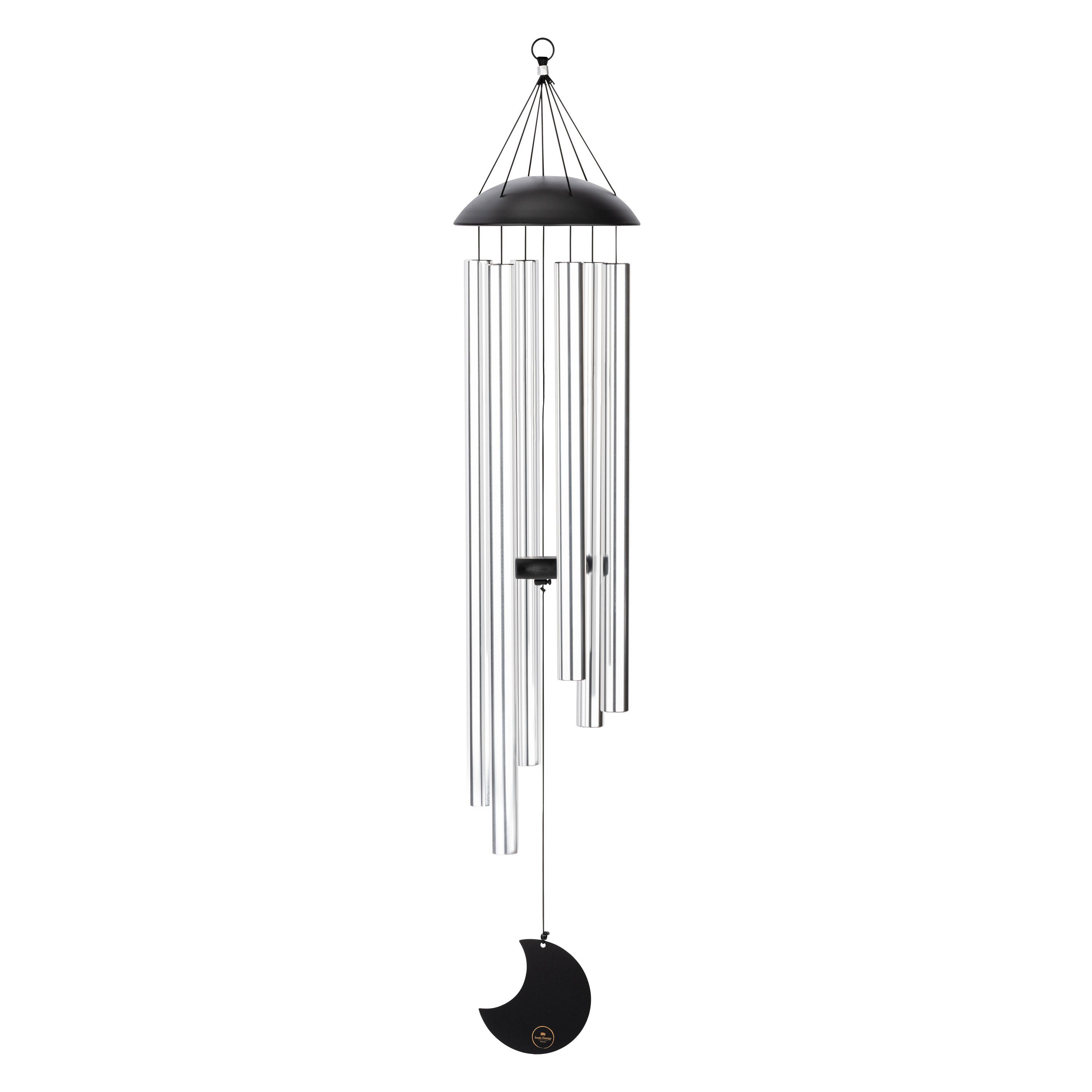 Meinl Sonic Energy Windspiel Moon Meditation Chime (6 Klangstäbe), Silbernes Aluminium