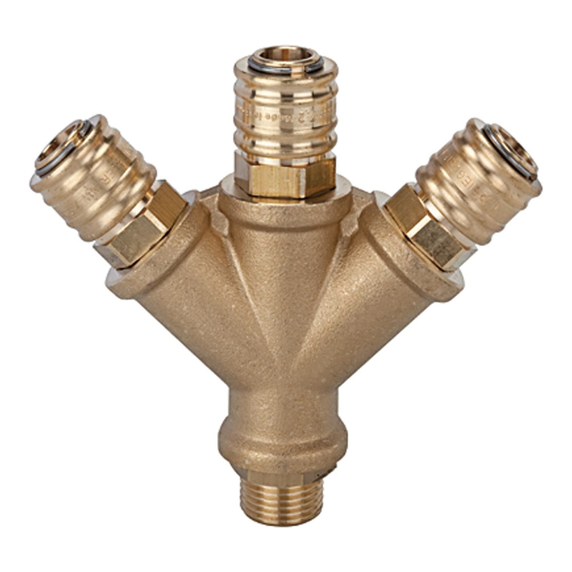 RIEGLER Verteiler Riegler Verteiler mit 3 Schnellverschlusskupplungen NW 7,2, G 1/4 AG