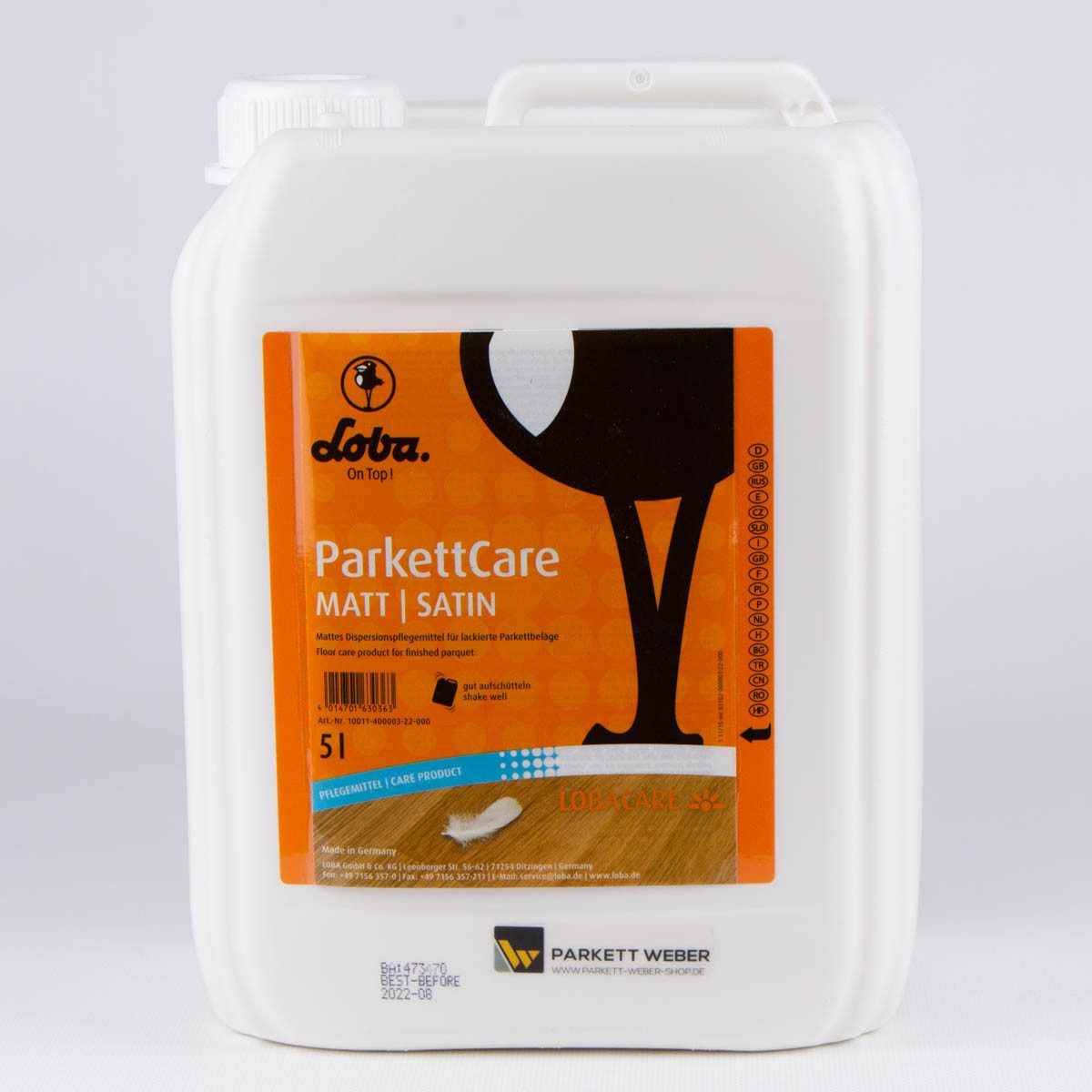 Loba Loba ParkettCare Parkettpflege matt 5 Liter Parkettreiniger