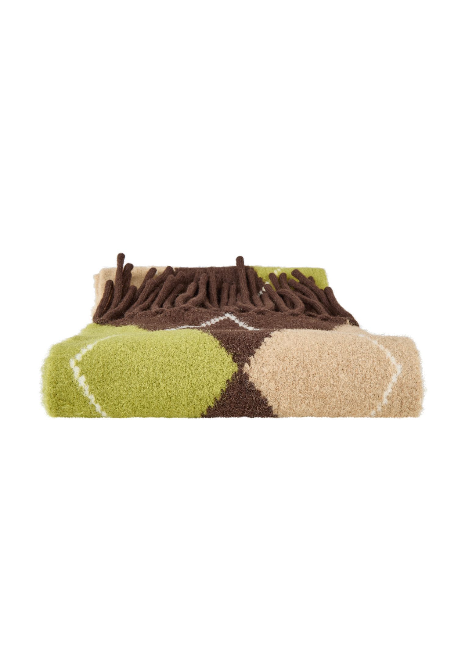 MARC AUREL Schal Strickschal mit übergroßem Argyle-M
