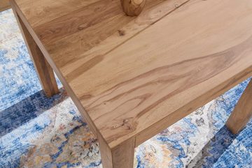 möbelando Esstisch Esstisch MUMBAI Massivholz Akazie 80 cm Esszimmer-Tisch Holztisch, 80 x 76 x 80 cm (B/H/L)