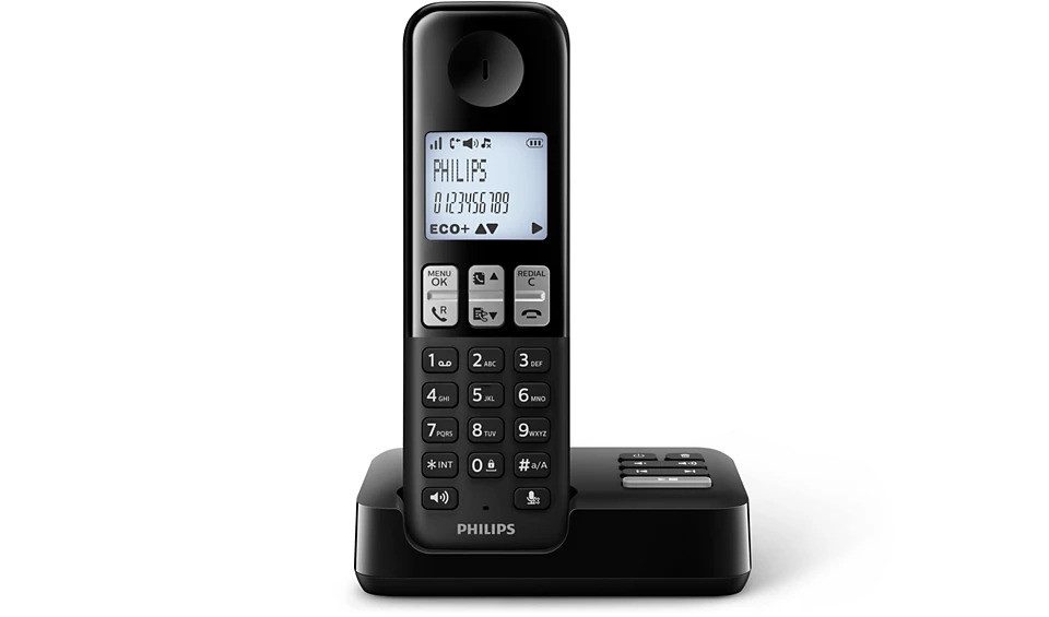 Philips Philips D255 Schnurlostelefon DECT mit Anrufbeantworter Plug & Play 16 DECT-Telefon