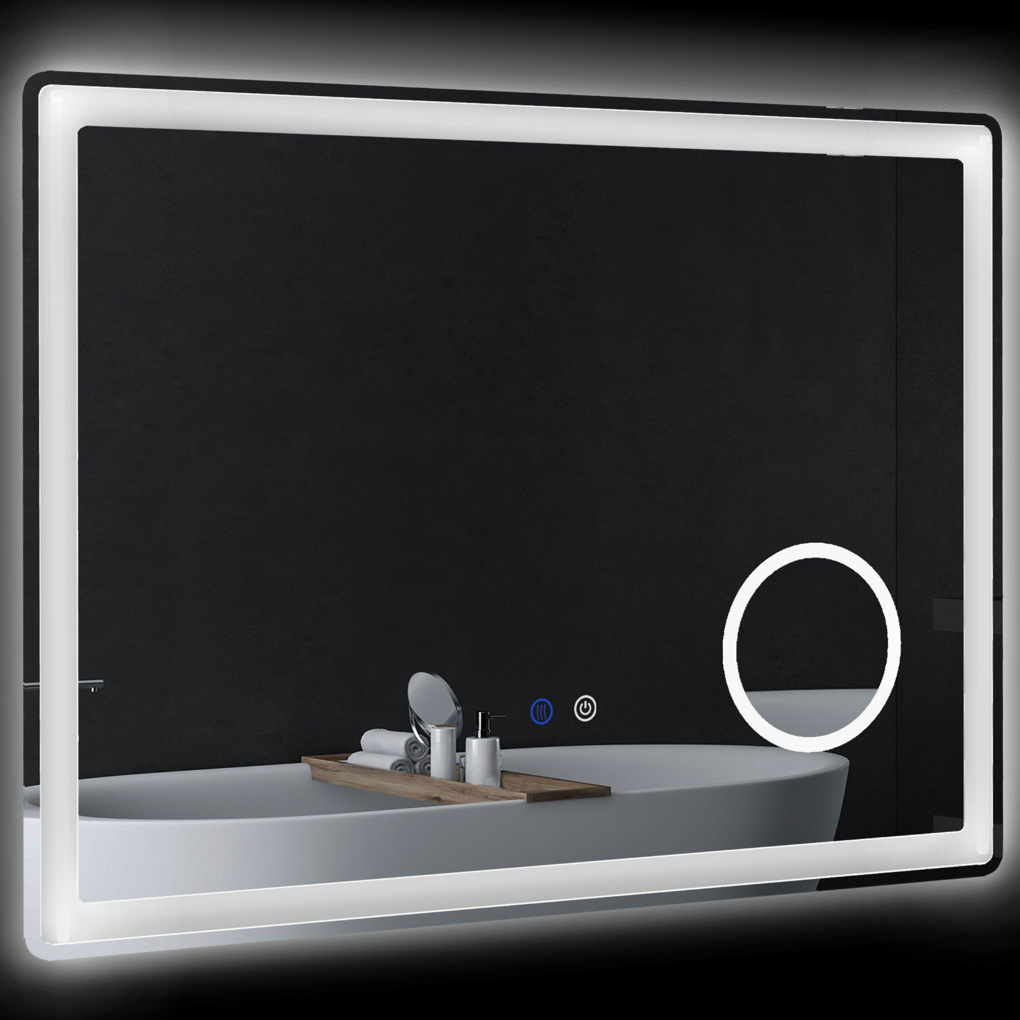 Kleankin Spiegel LED Badezimmerspiegel, Badspiegel mit günstig online kaufen