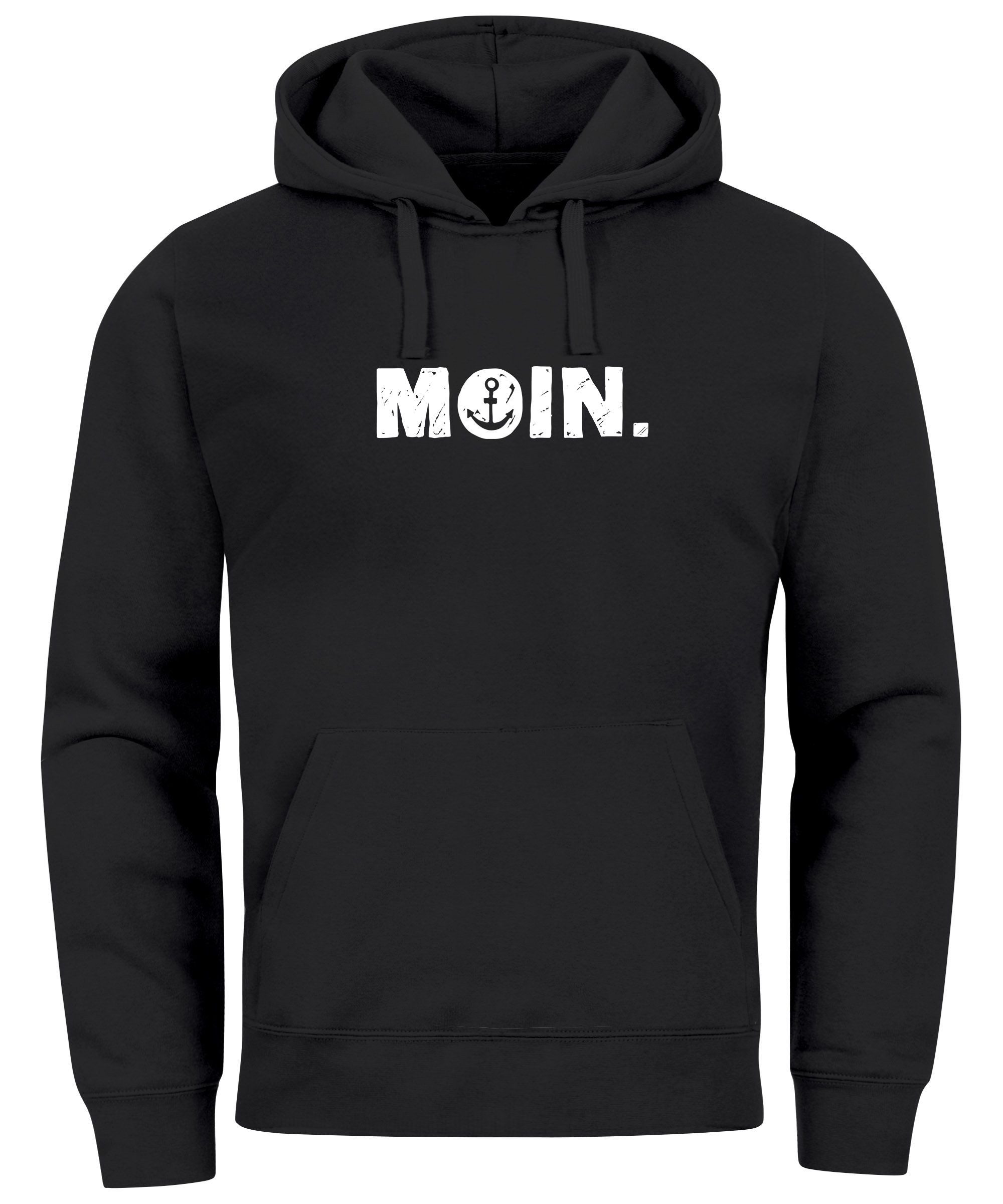 Hoodie Hoodie Herren Moin Dialekt Norden Hamburg Anker Print