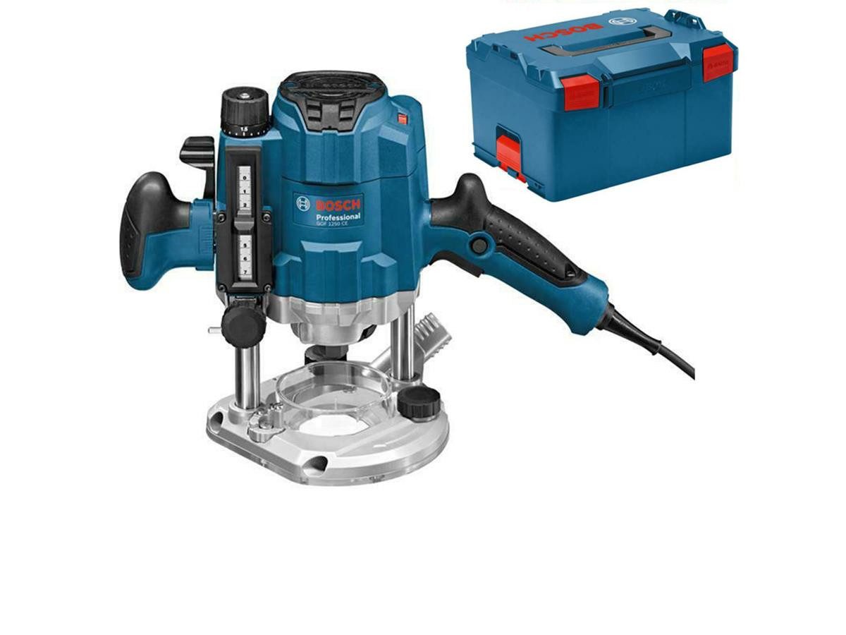 Bosch Professional Oberfräse GOF 1250 CE, (Set, 6-tlg), inkl. L-BOXX und Zubehörset