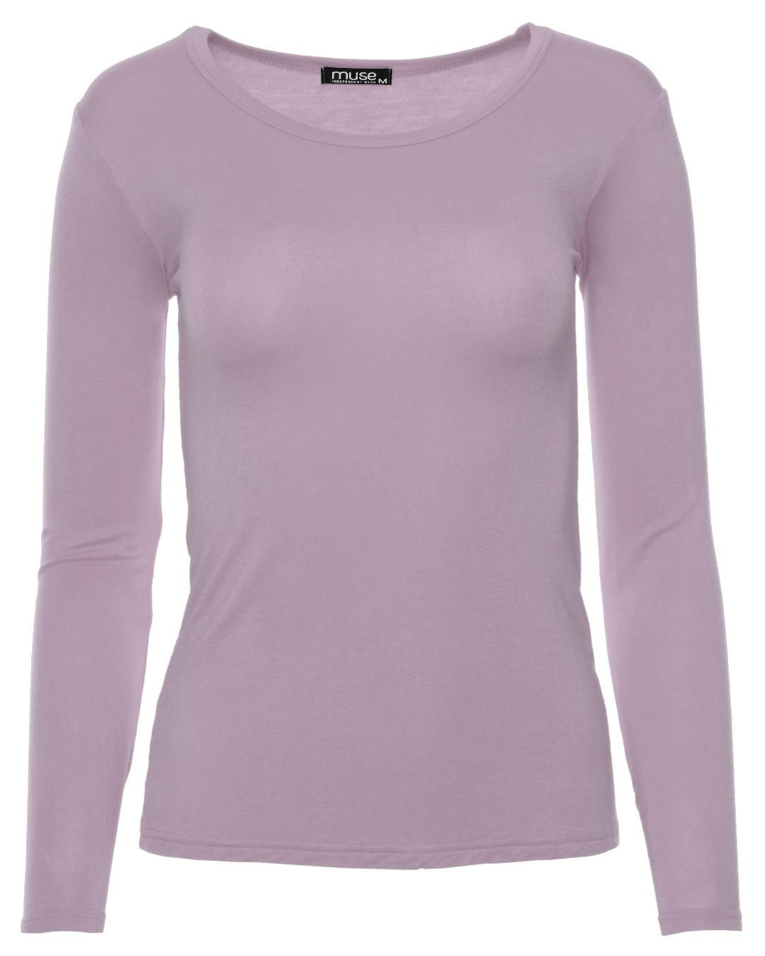 Muse Rundhalsshirt Basic Rundhals Langarmshirt Skinny günstig online kaufen