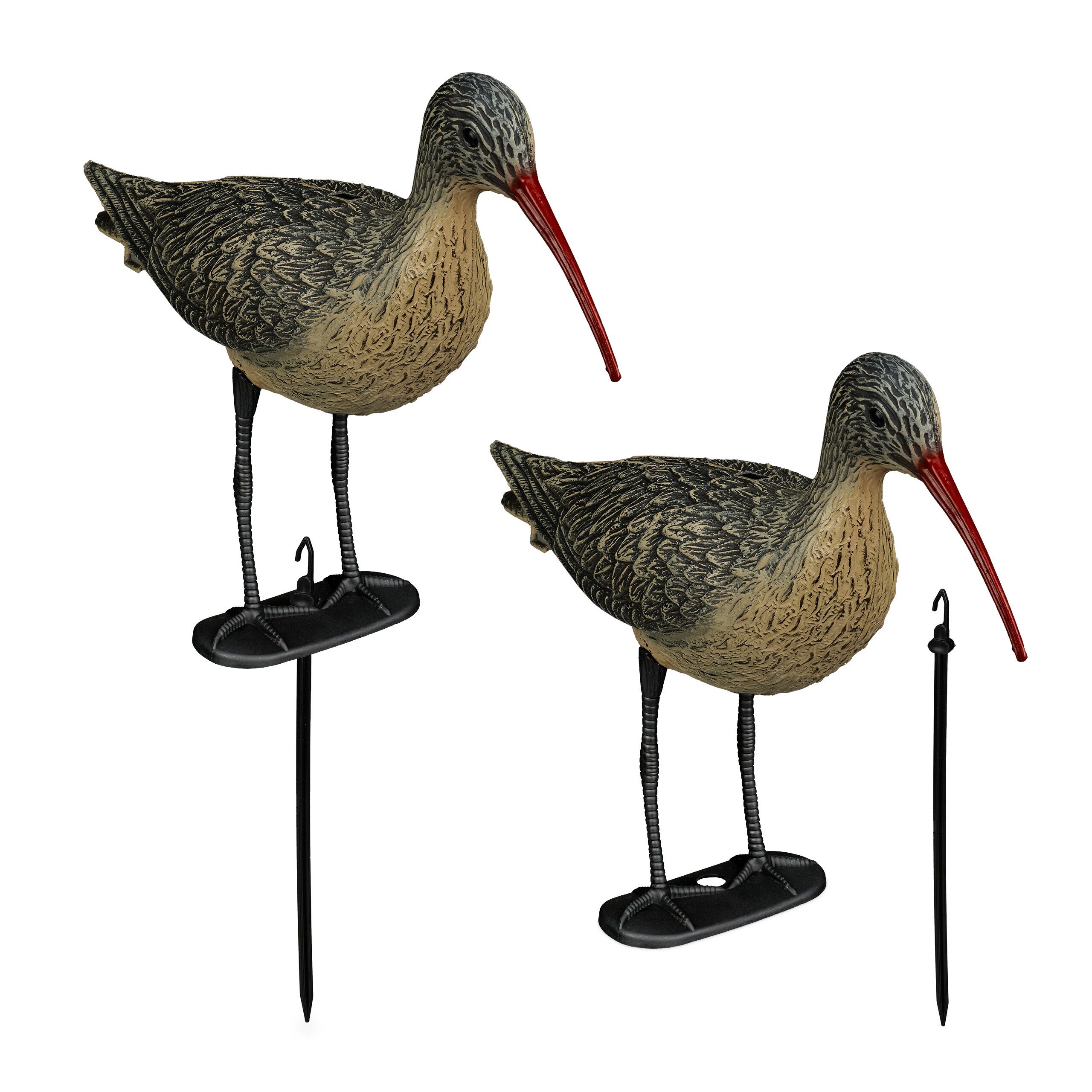 relaxdays Gartenfigur Vogel 2er Set, (Set, günstig online kaufen