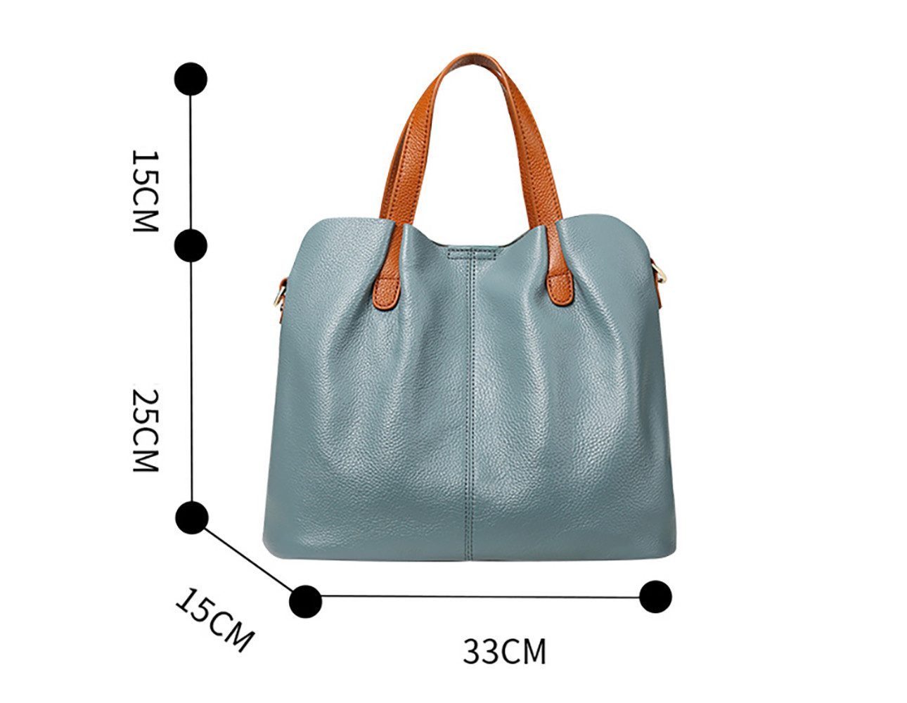 LIANNA Schultertasche Henkeltasche Damen aus hochwertigem Leder für den Alltag (Set, 1-tlg., Handtasche Umhängetasche aus Leder für den täglichen Gebrauch), Schultertasche mit großem Fassungsvermögen, ideal für die Arbeit